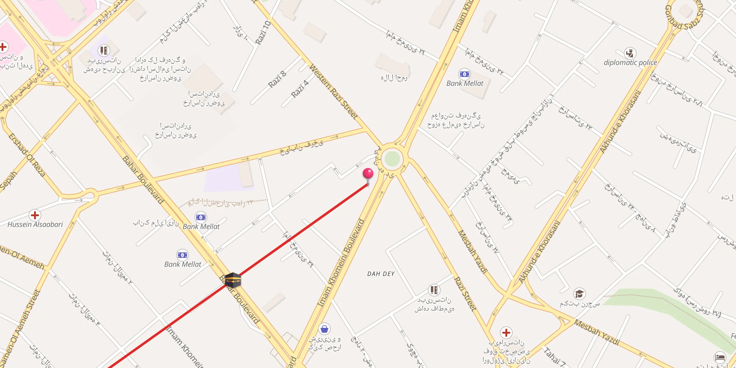 Carte de localisation : حسینیه انصارالحسین