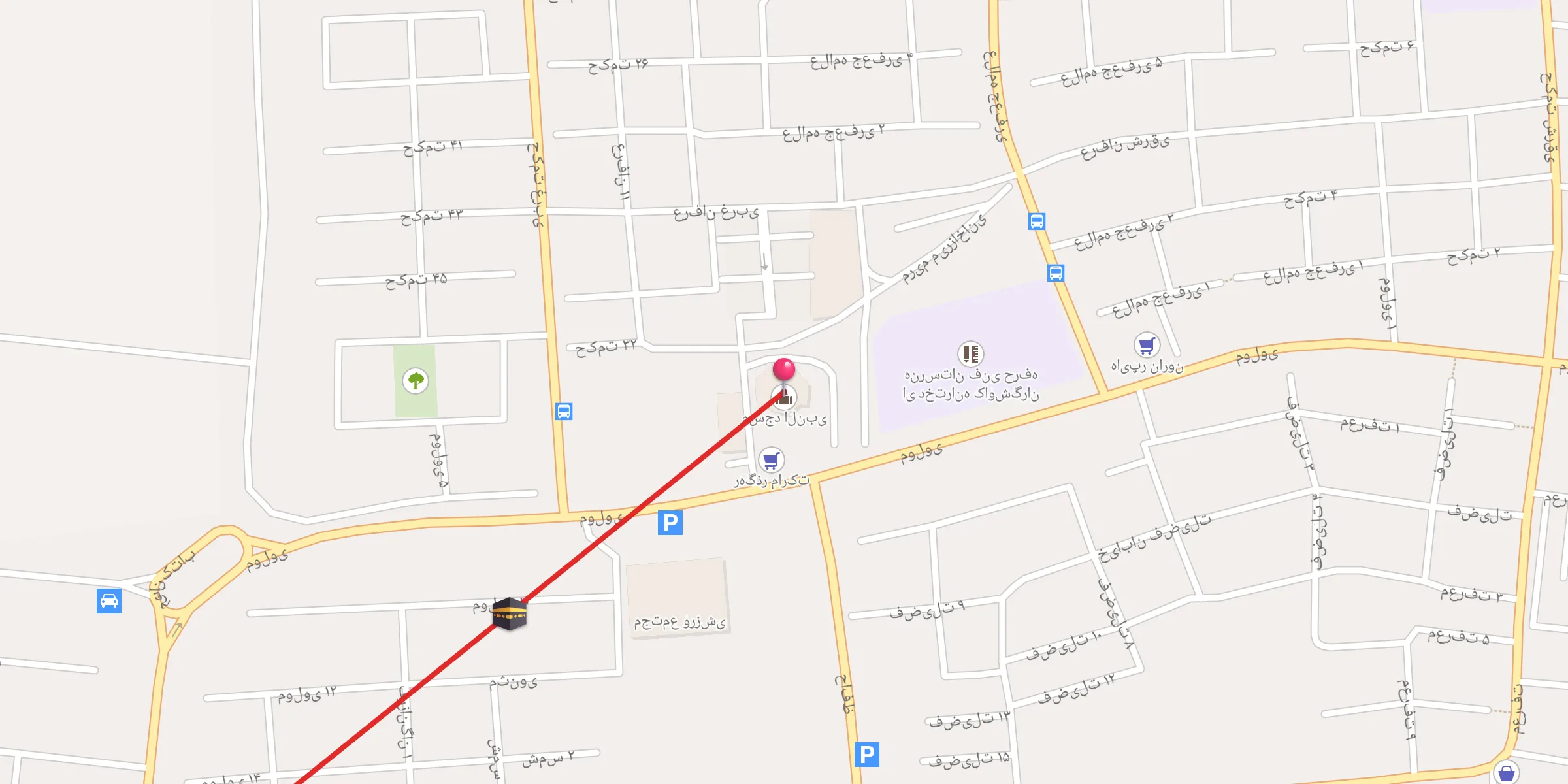 Carte de localisation : مسجد النبی