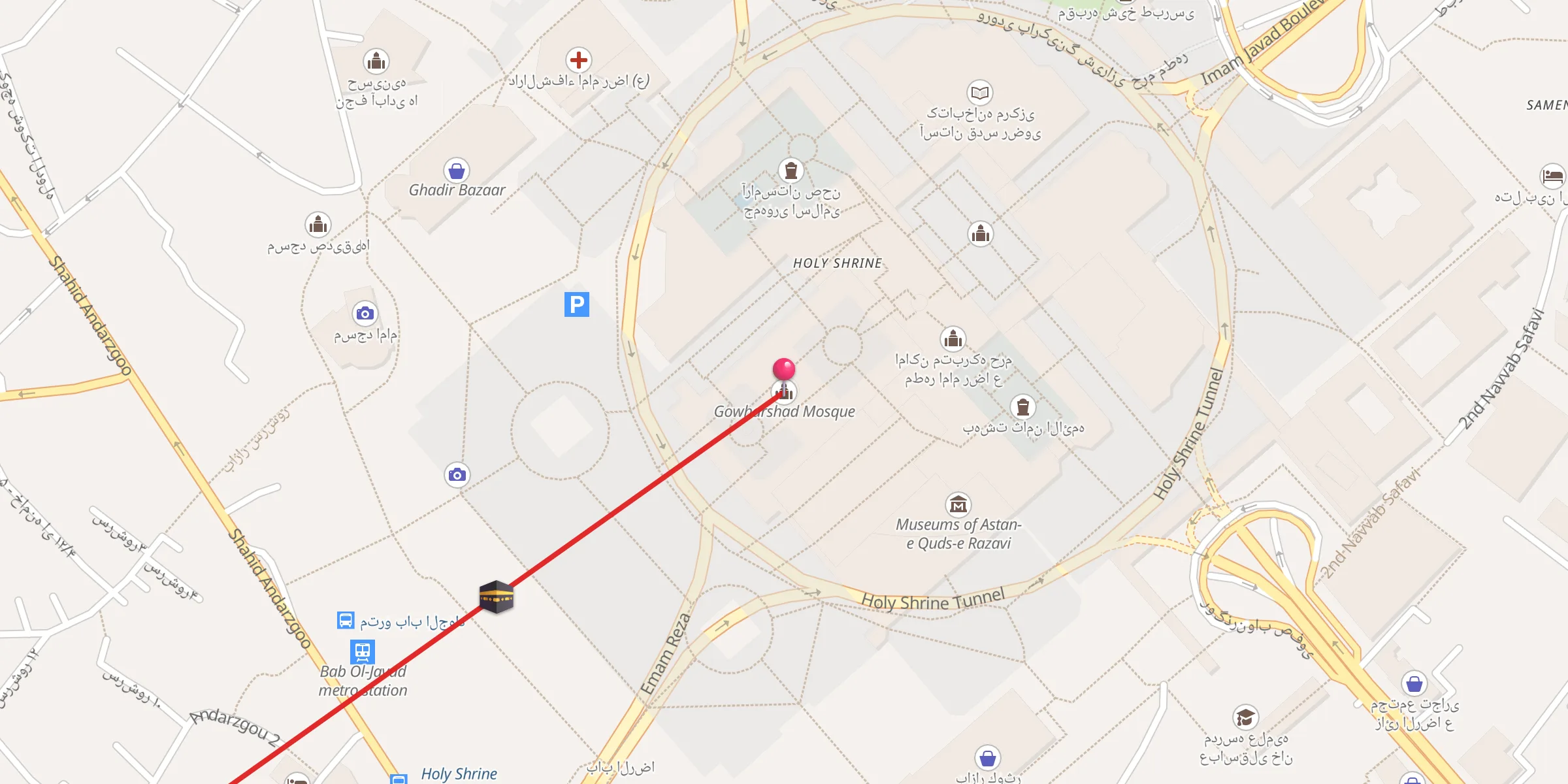 Carte de localisation : Gowharshad Mosque