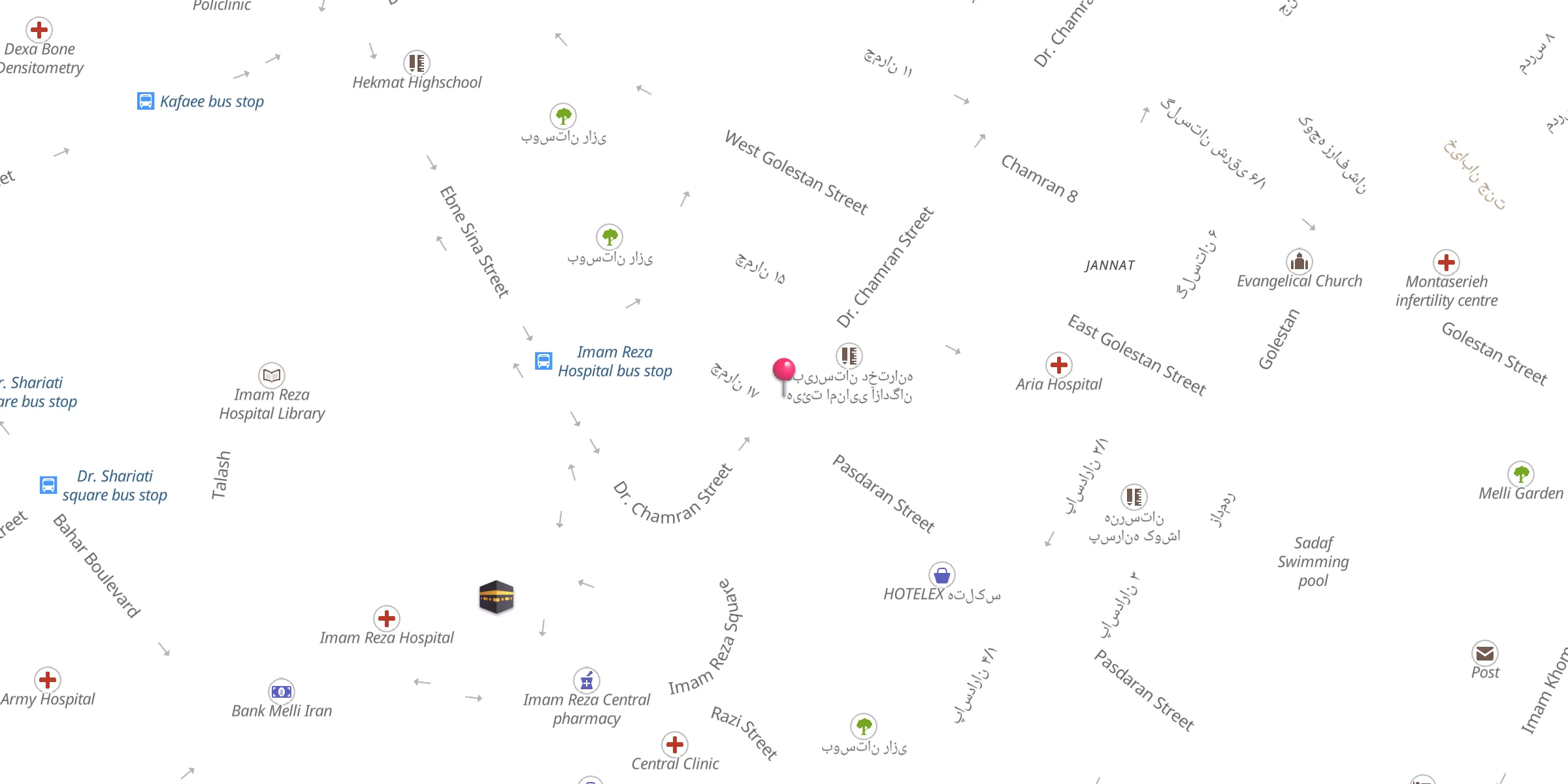 Carte de localisation : Imam Hussein Mosque