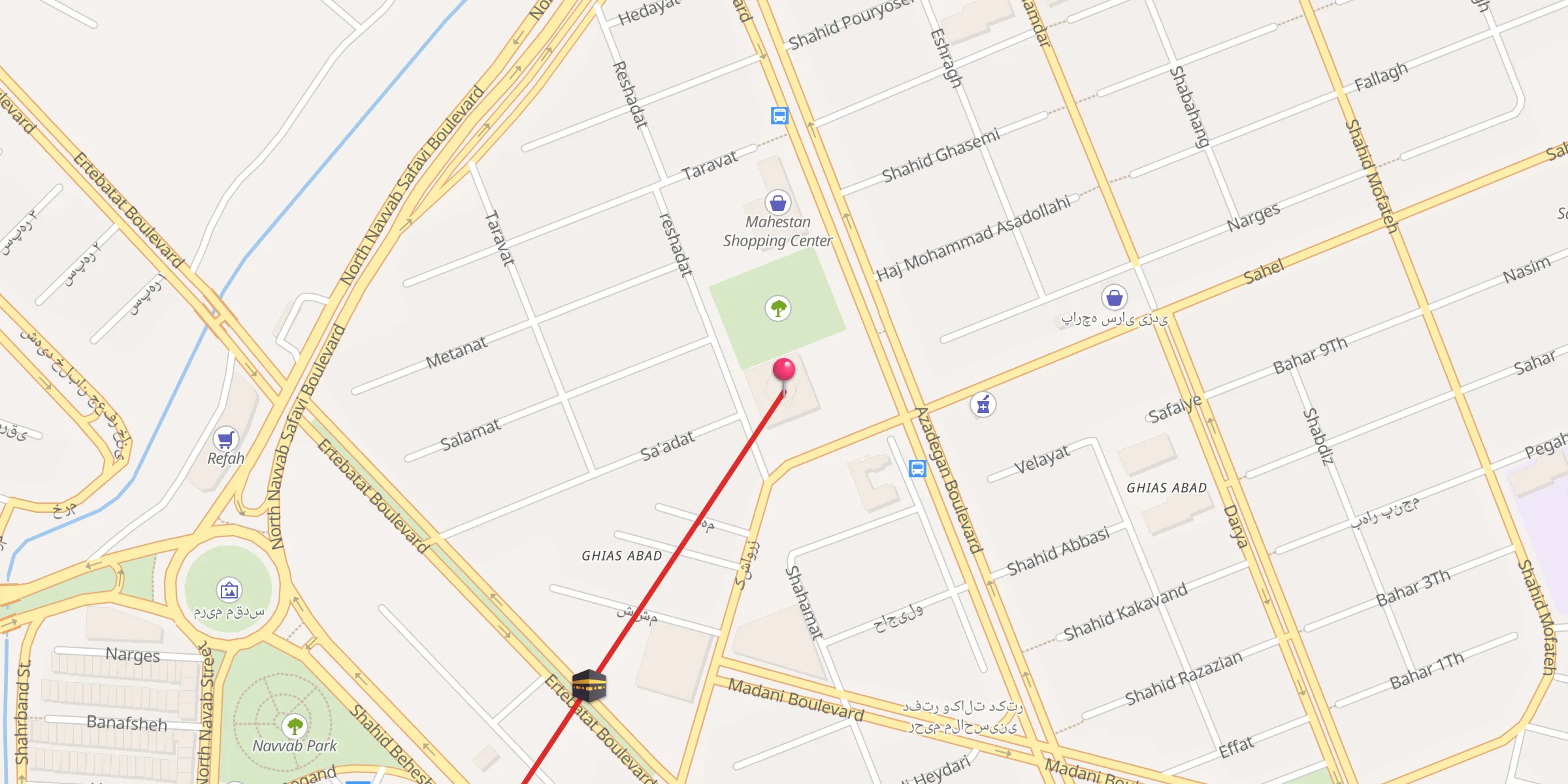 Carte de localisation : مسجد امام خمینی