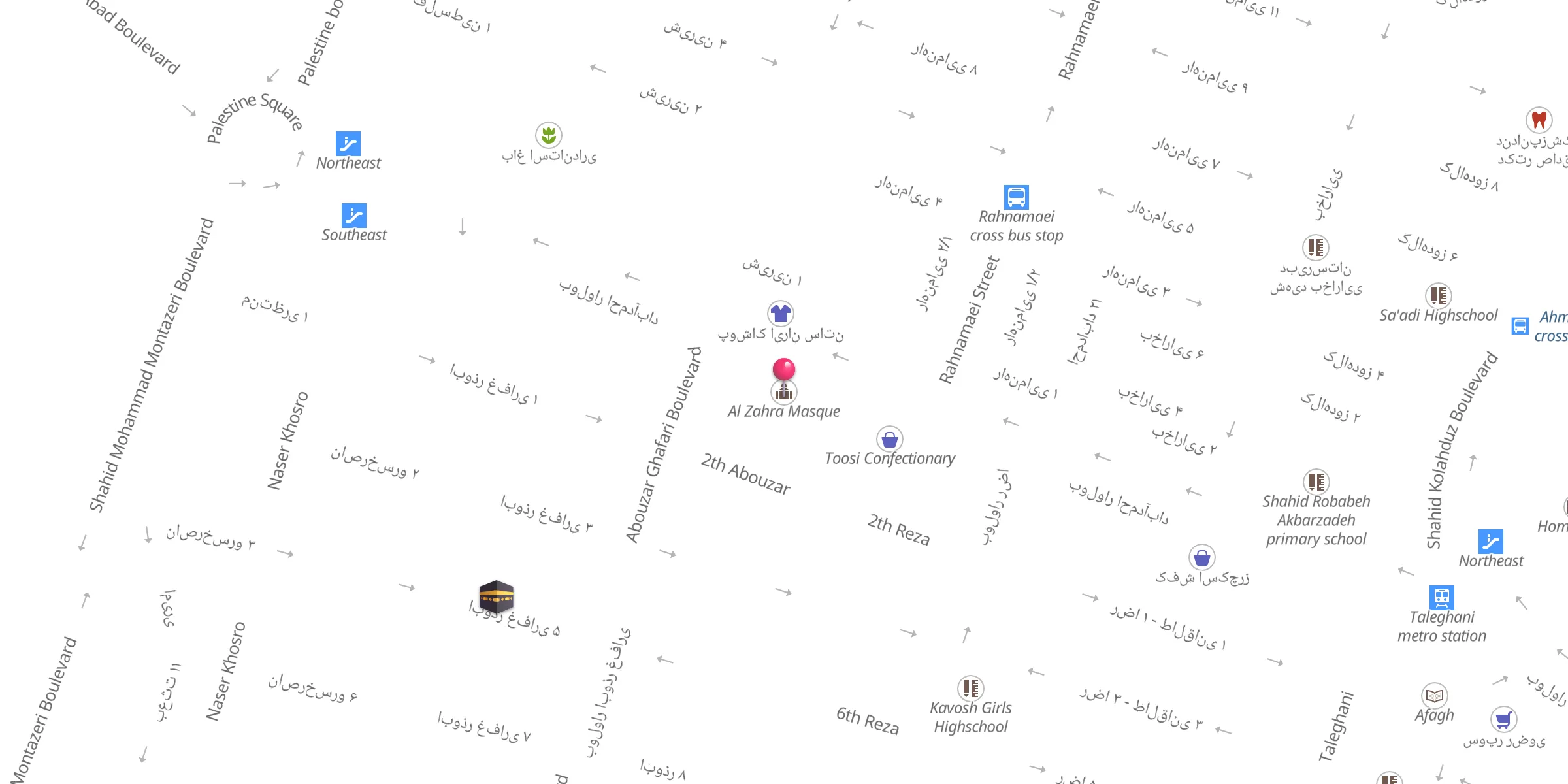 Carte de localisation : Al Zahra Masque