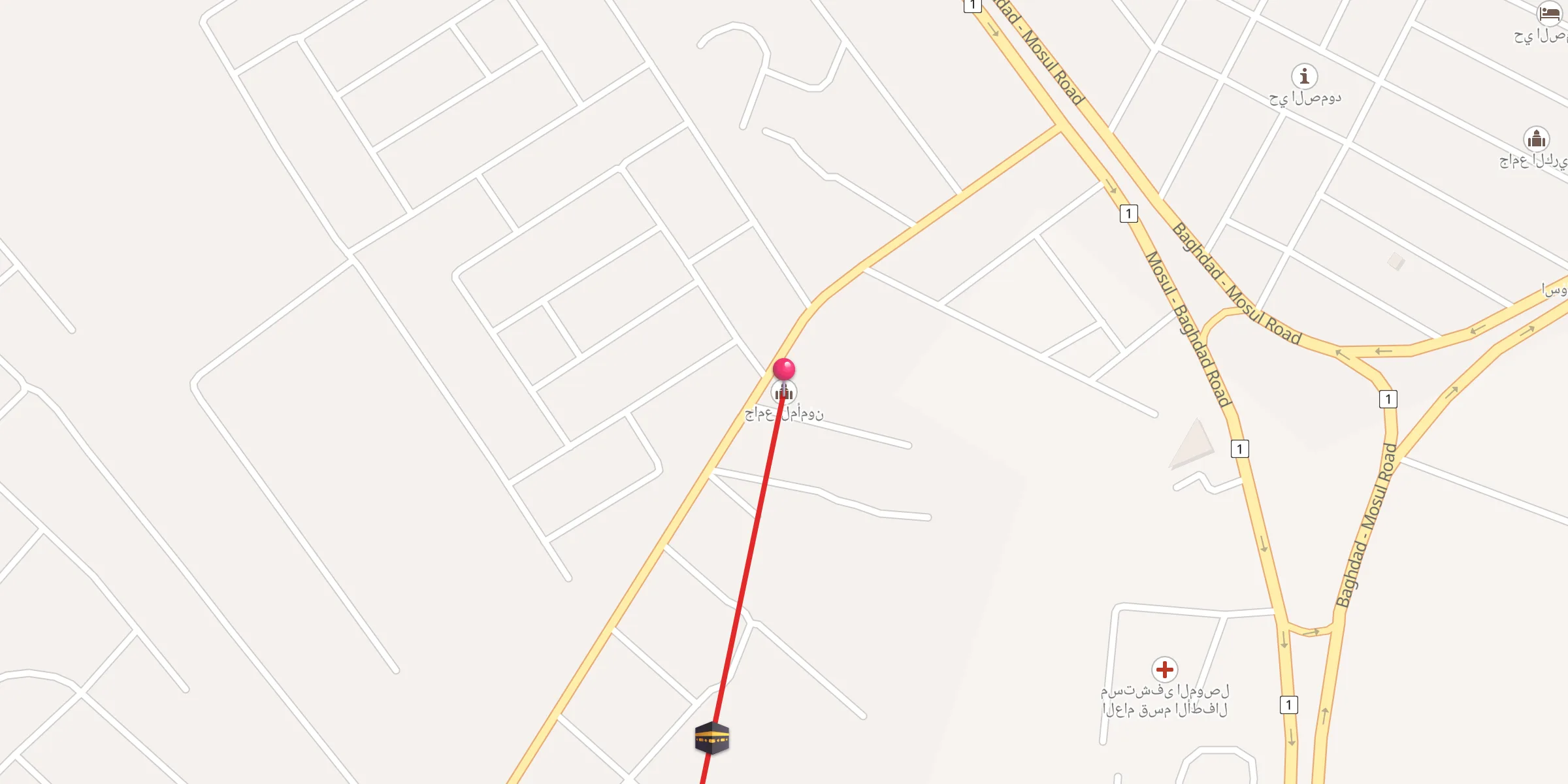 Carte de localisation : جامع المأمون