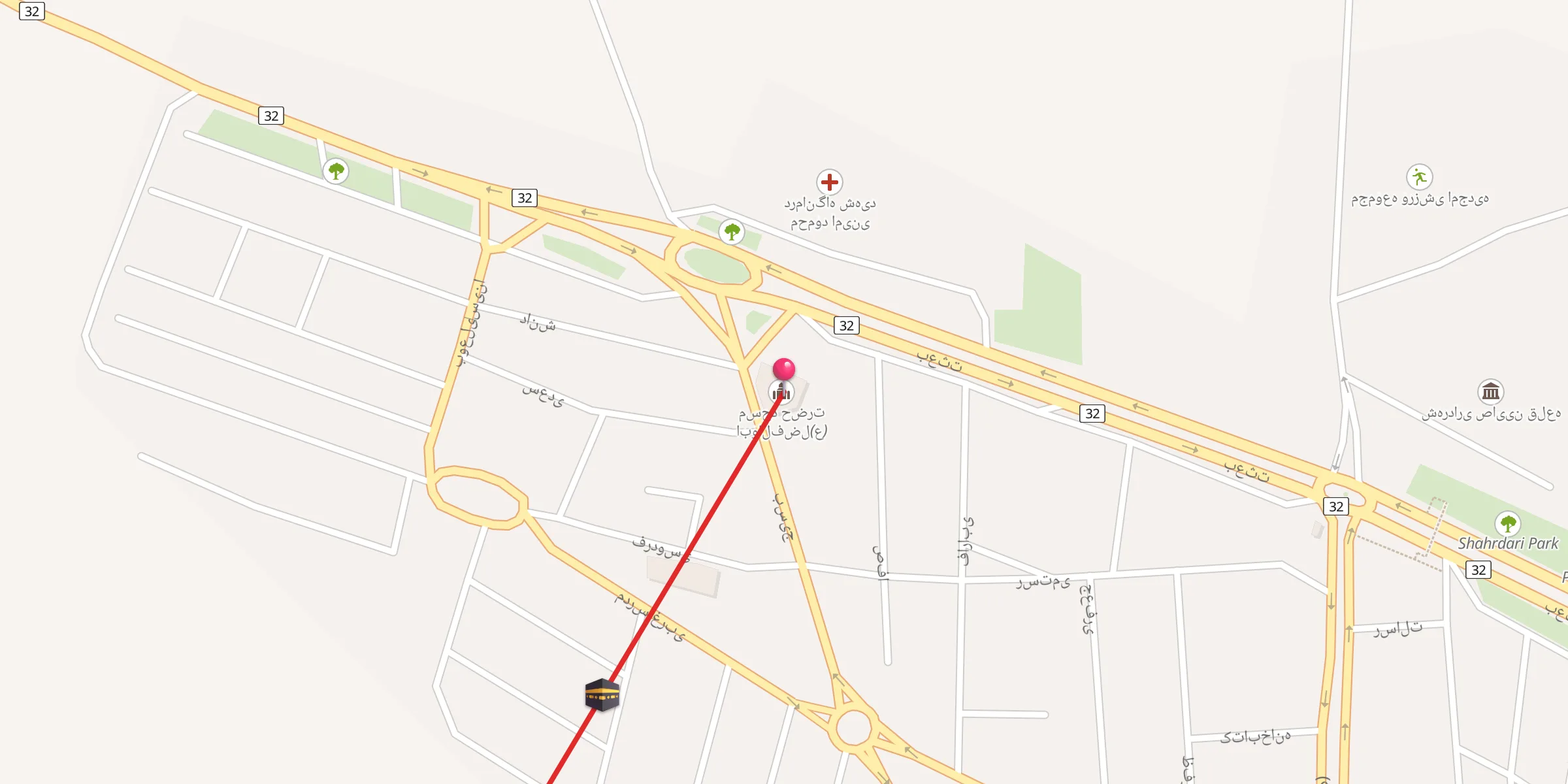 Carte de localisation : مسجد حضرت ابوالفضل(ع)