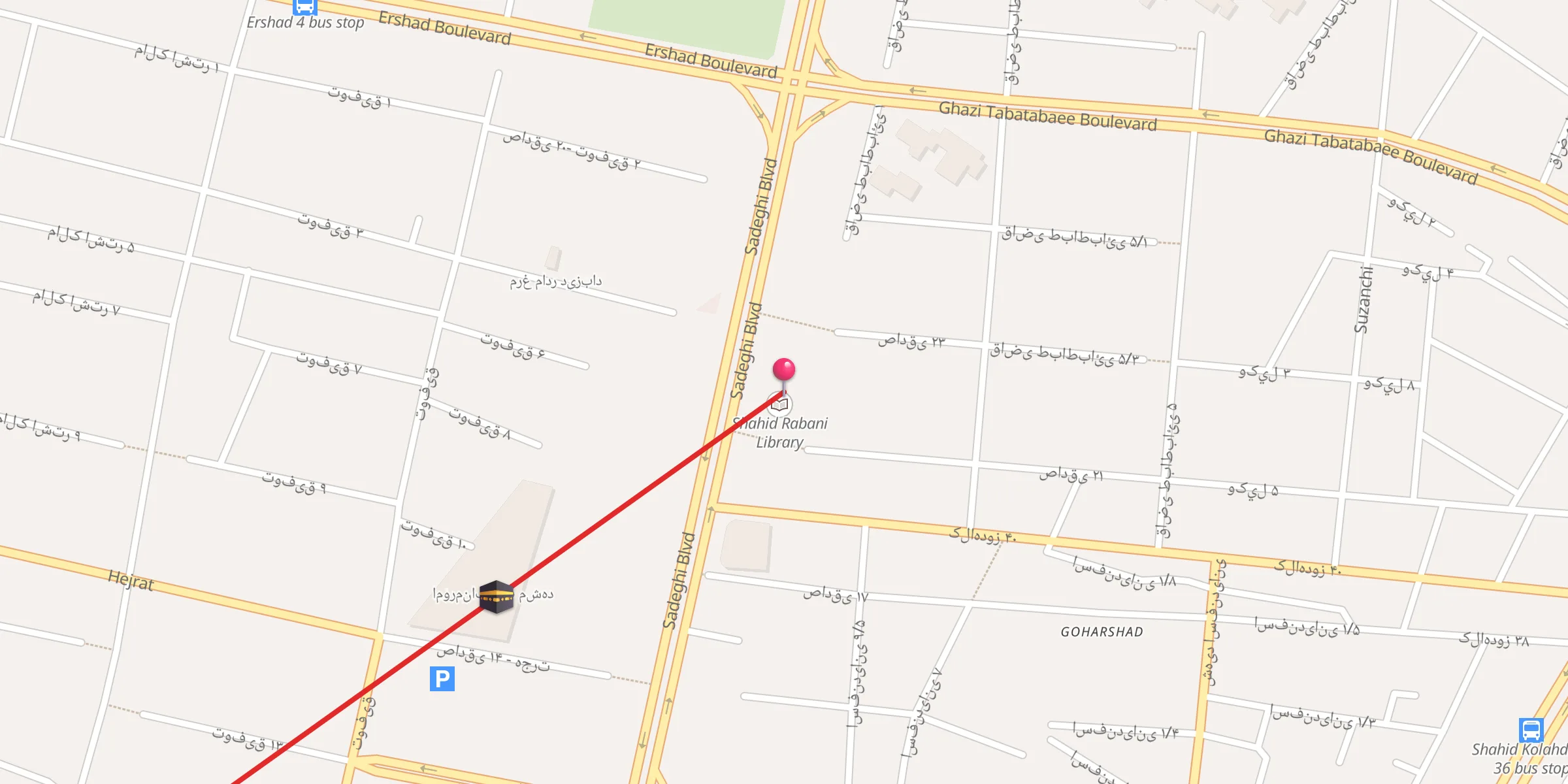 Carte de localisation : Al-Montazar Mosque