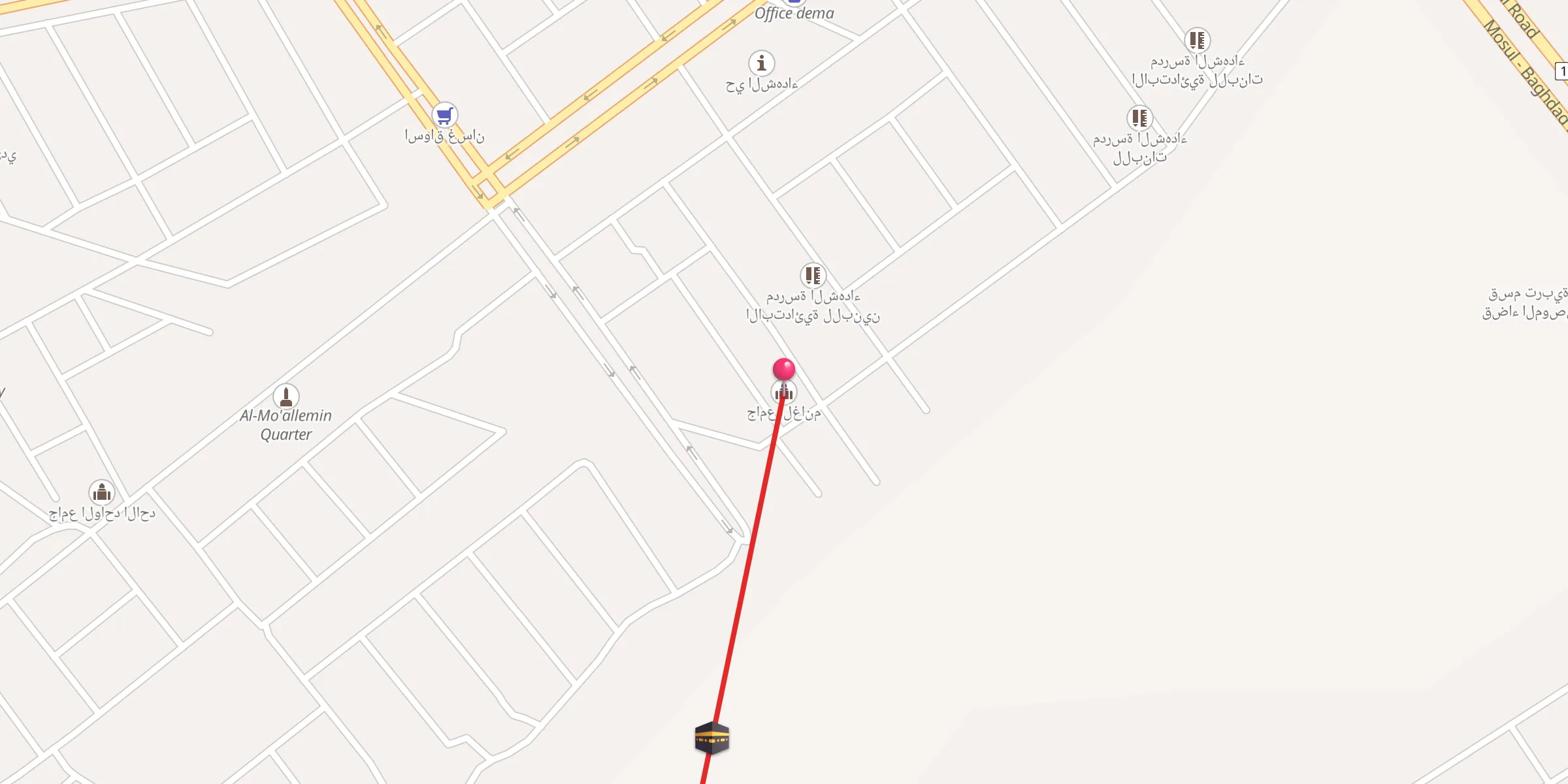 Carte de localisation : جامع الغانم