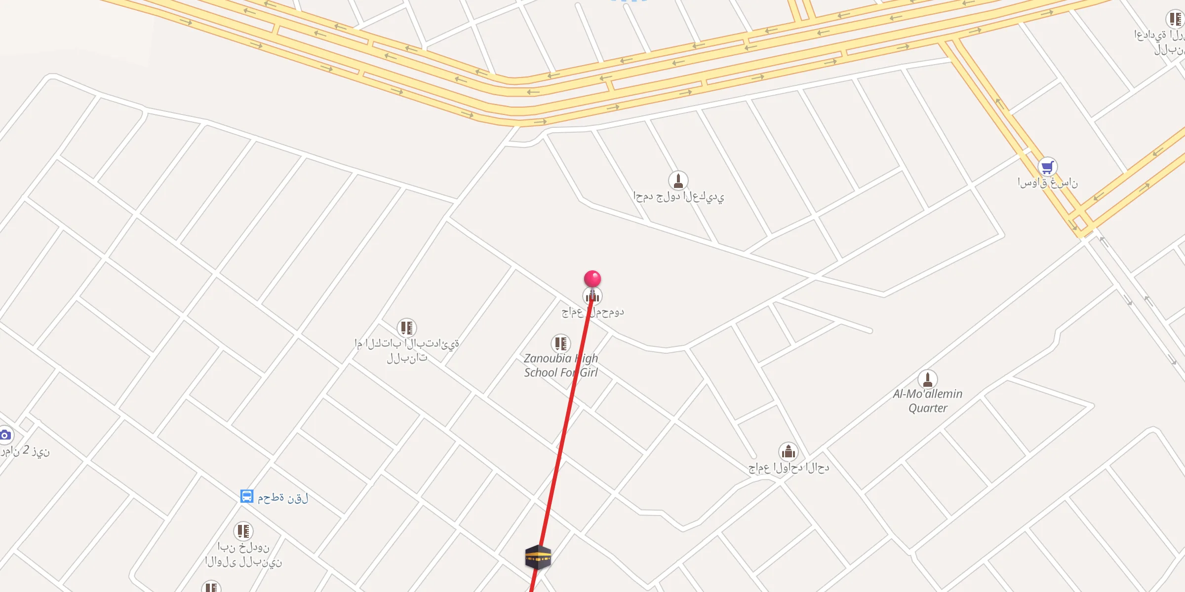 Carte de localisation : جامع المحمود