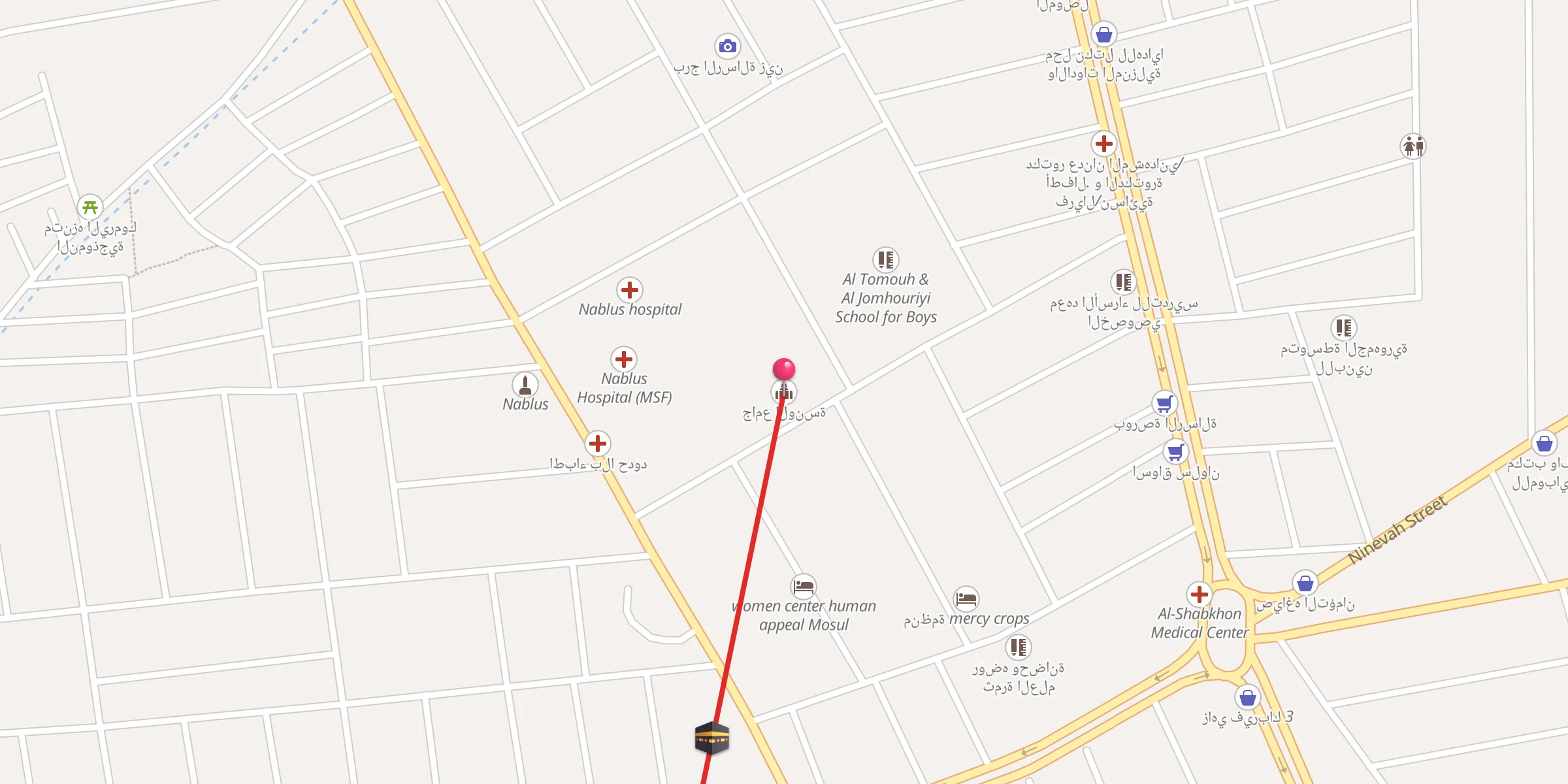 Carte de localisation : جامع الونسة