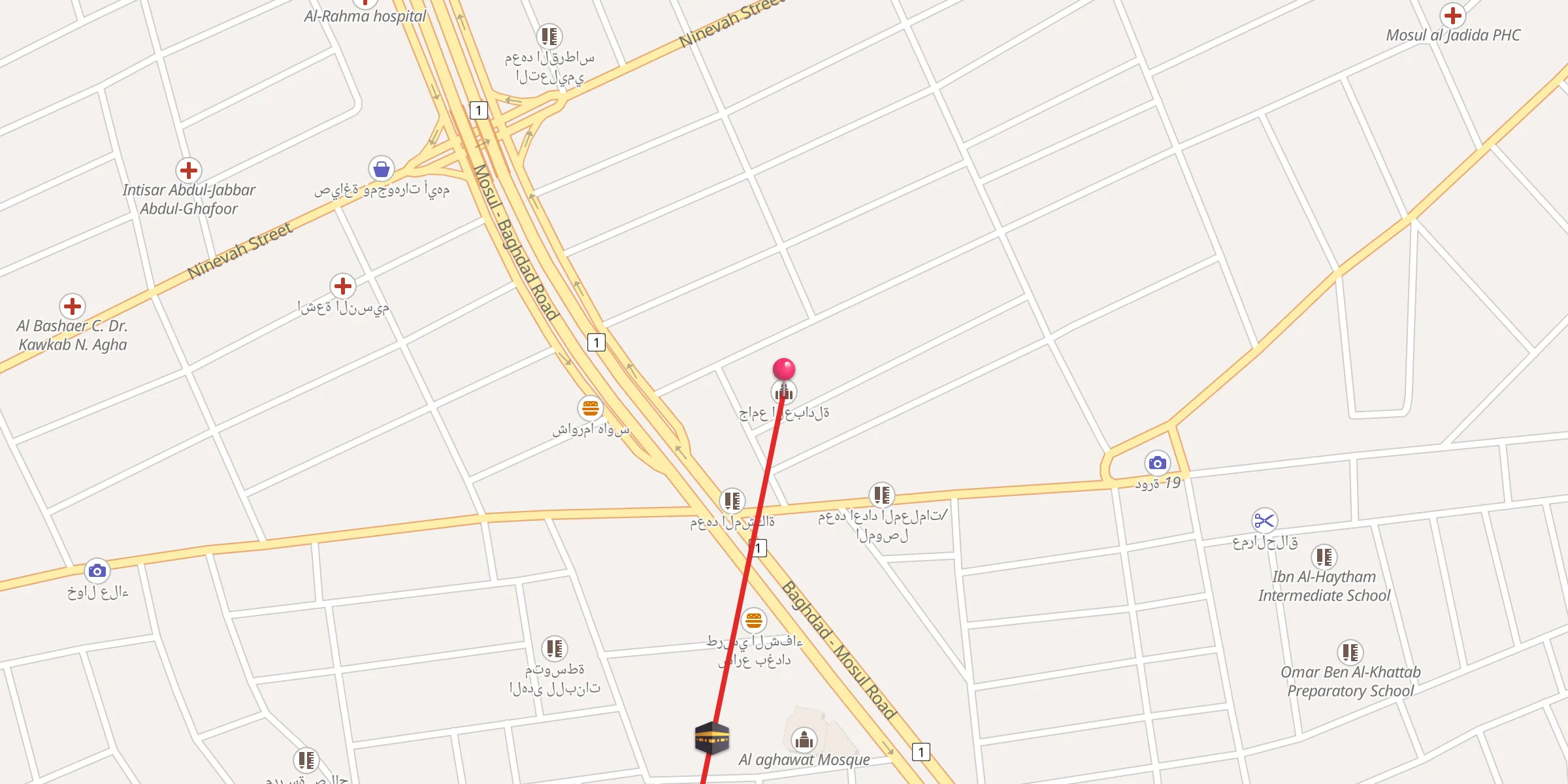 Carte de localisation : جامع العبادلة