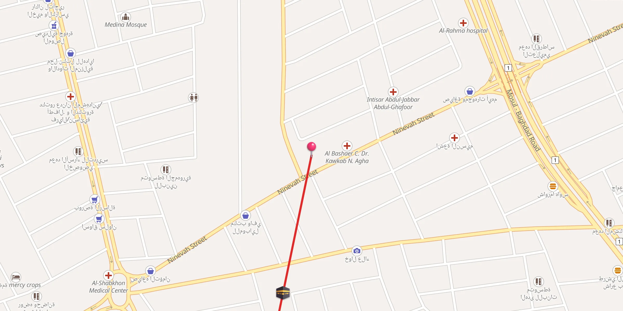 Carte de localisation : Fat'hi Al-Ali Mosque