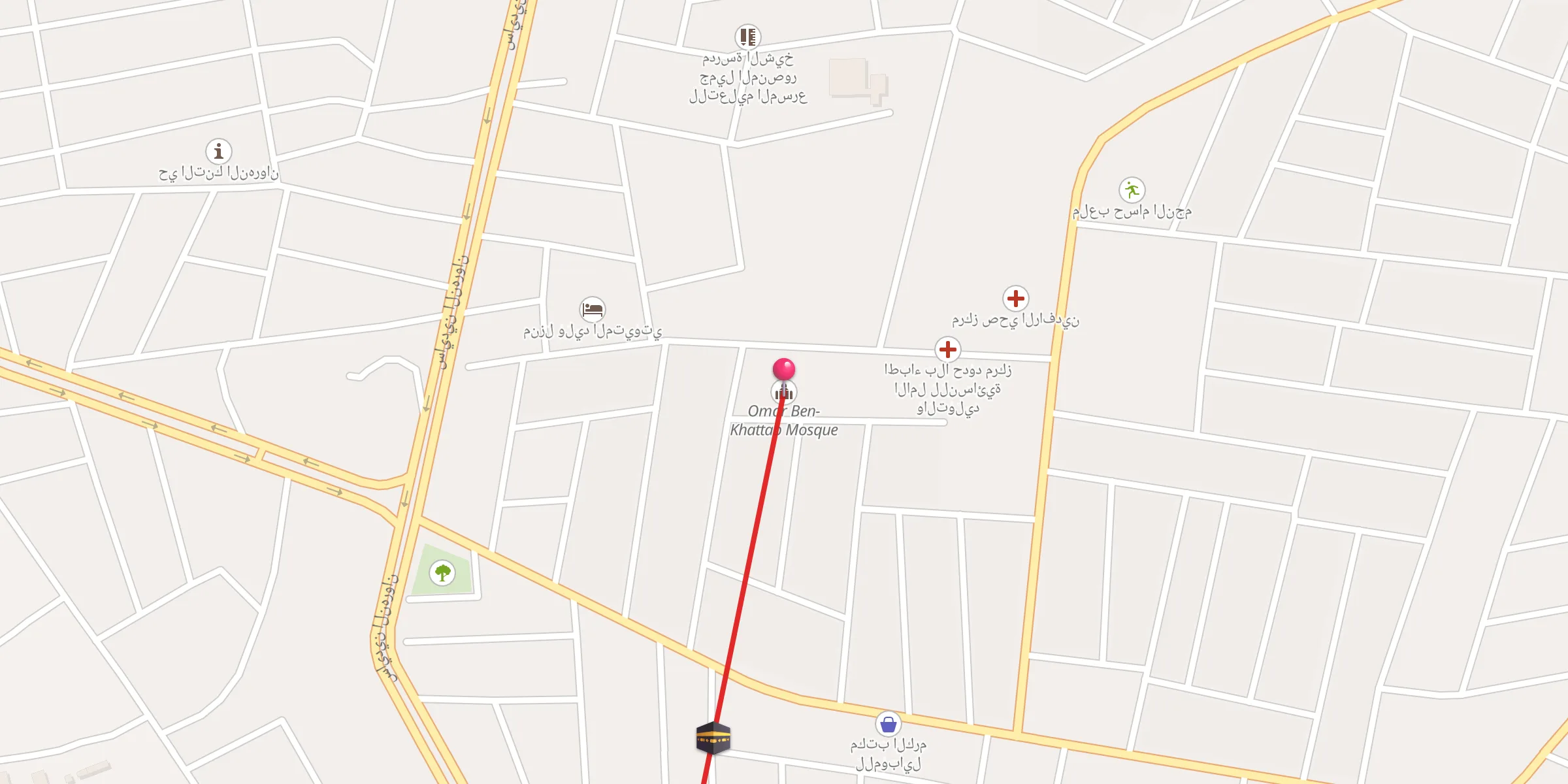 Carte de localisation : Omar Ben-Khattab Mosque