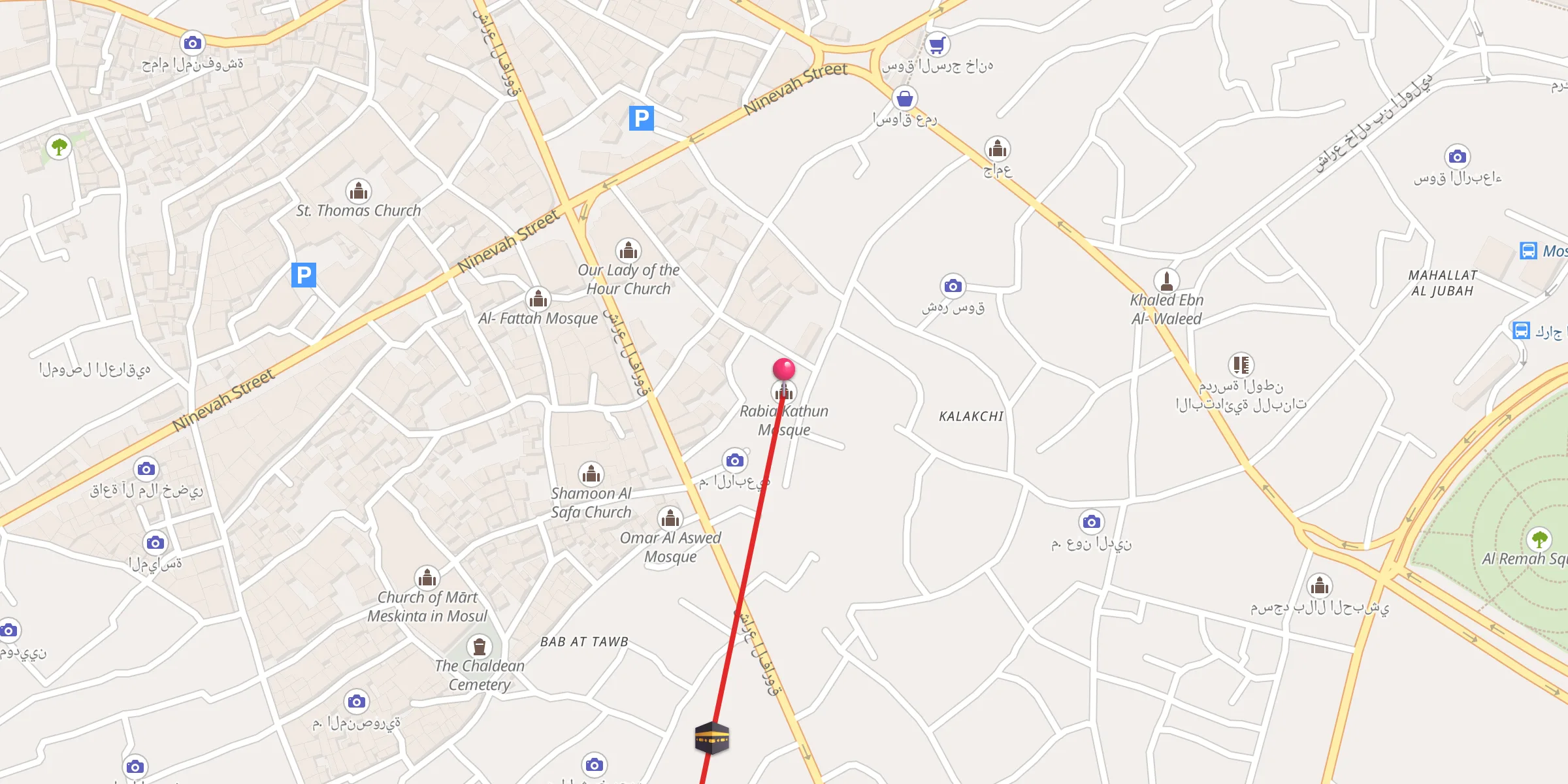 Carte de localisation : Rabia Kathun Mosque