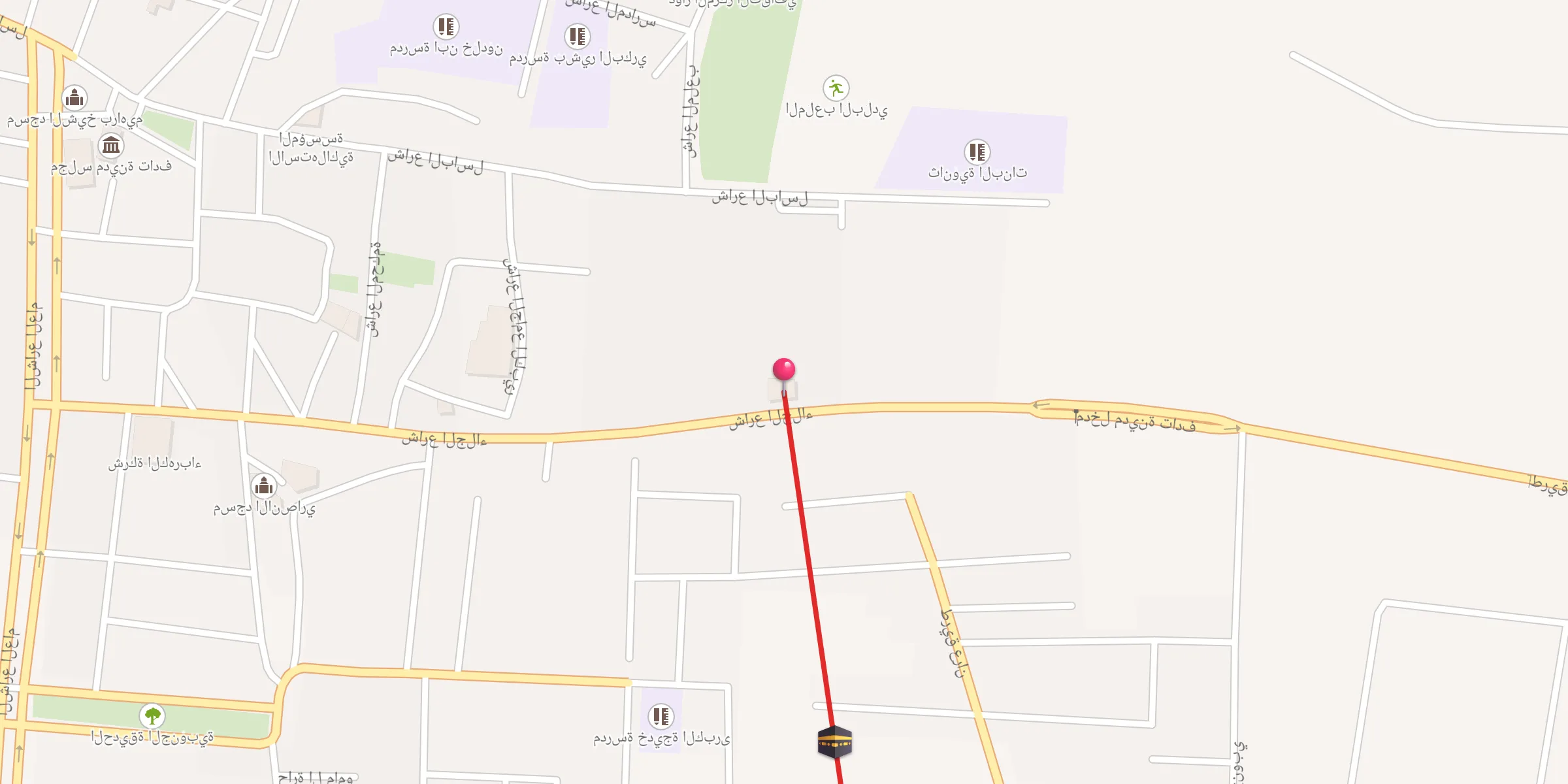 Carte de localisation : مسجد اسامة بن زيد