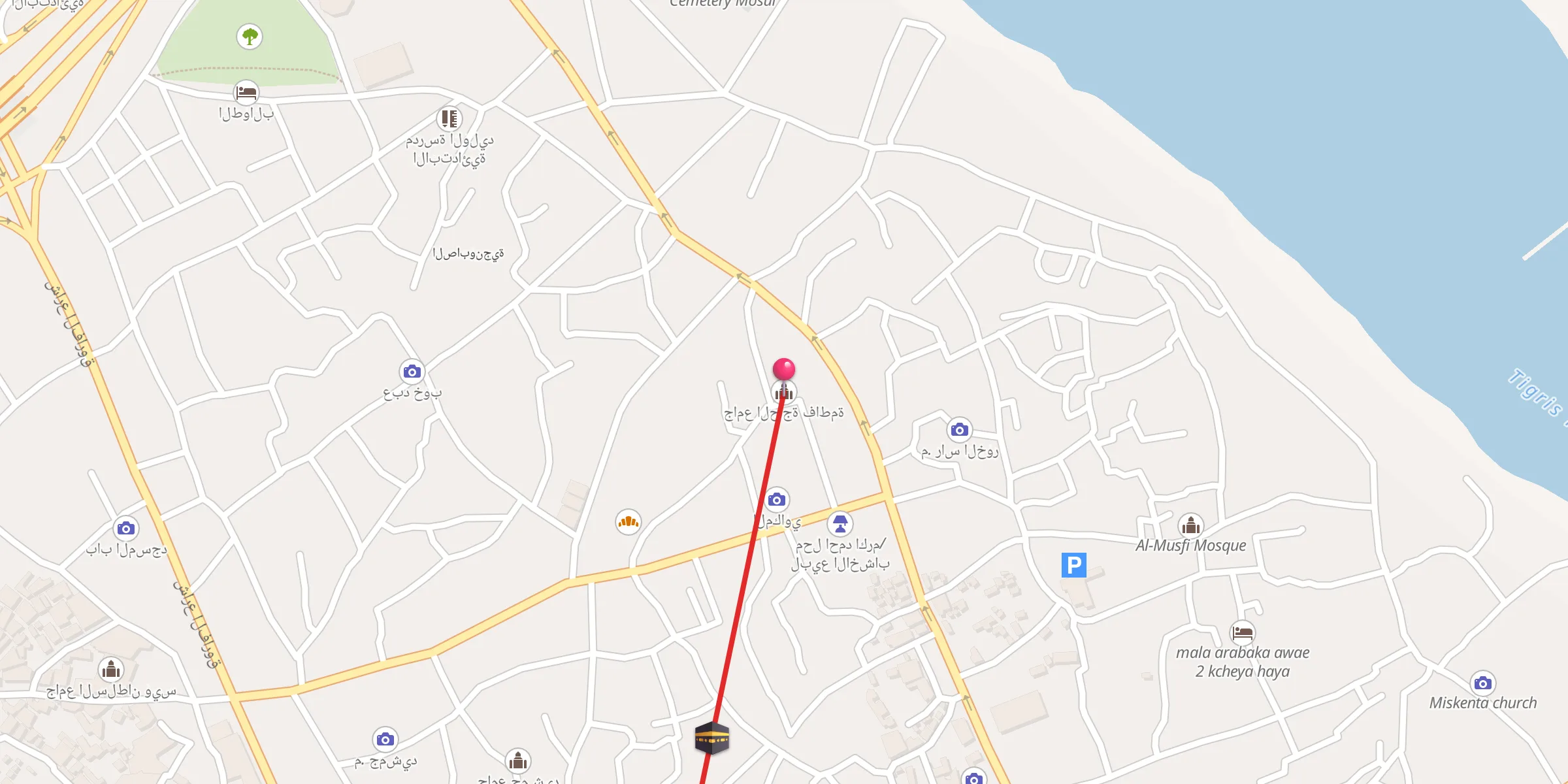 Carte de localisation : جامع الحاجة فاطمة