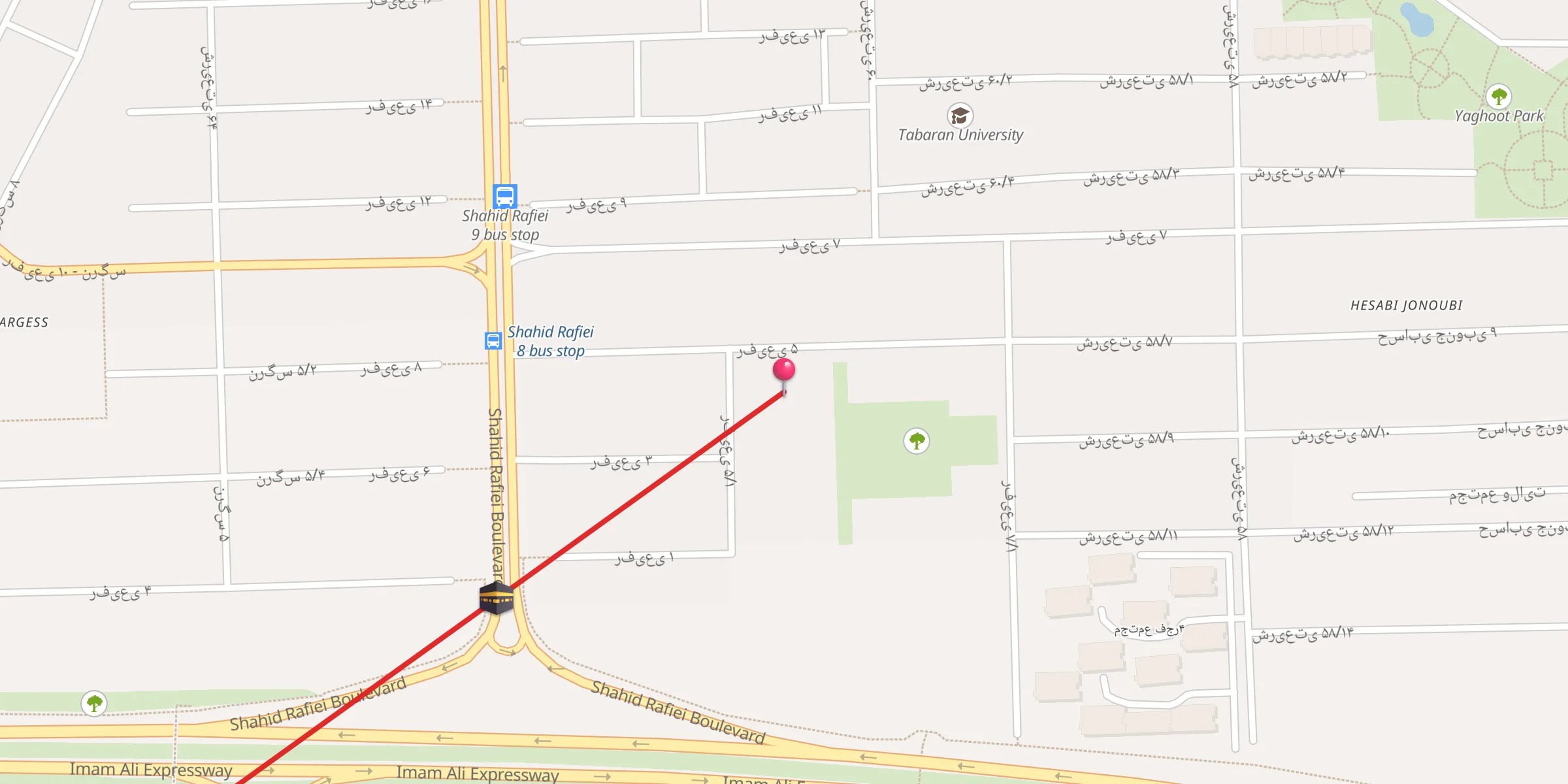 Carte de localisation : Amir Al Momenin Mosque