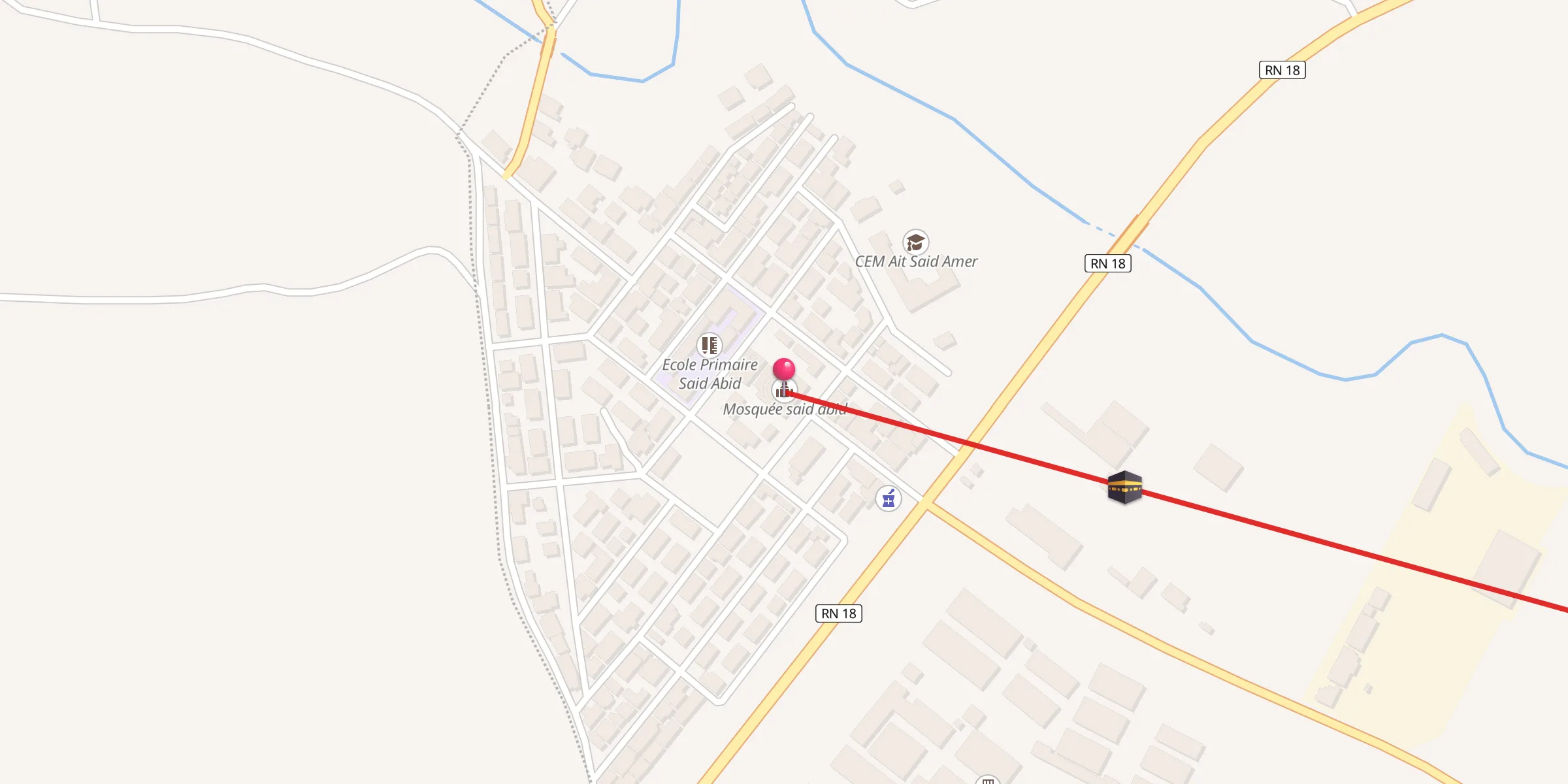 Carte de localisation : Mosquée said abid