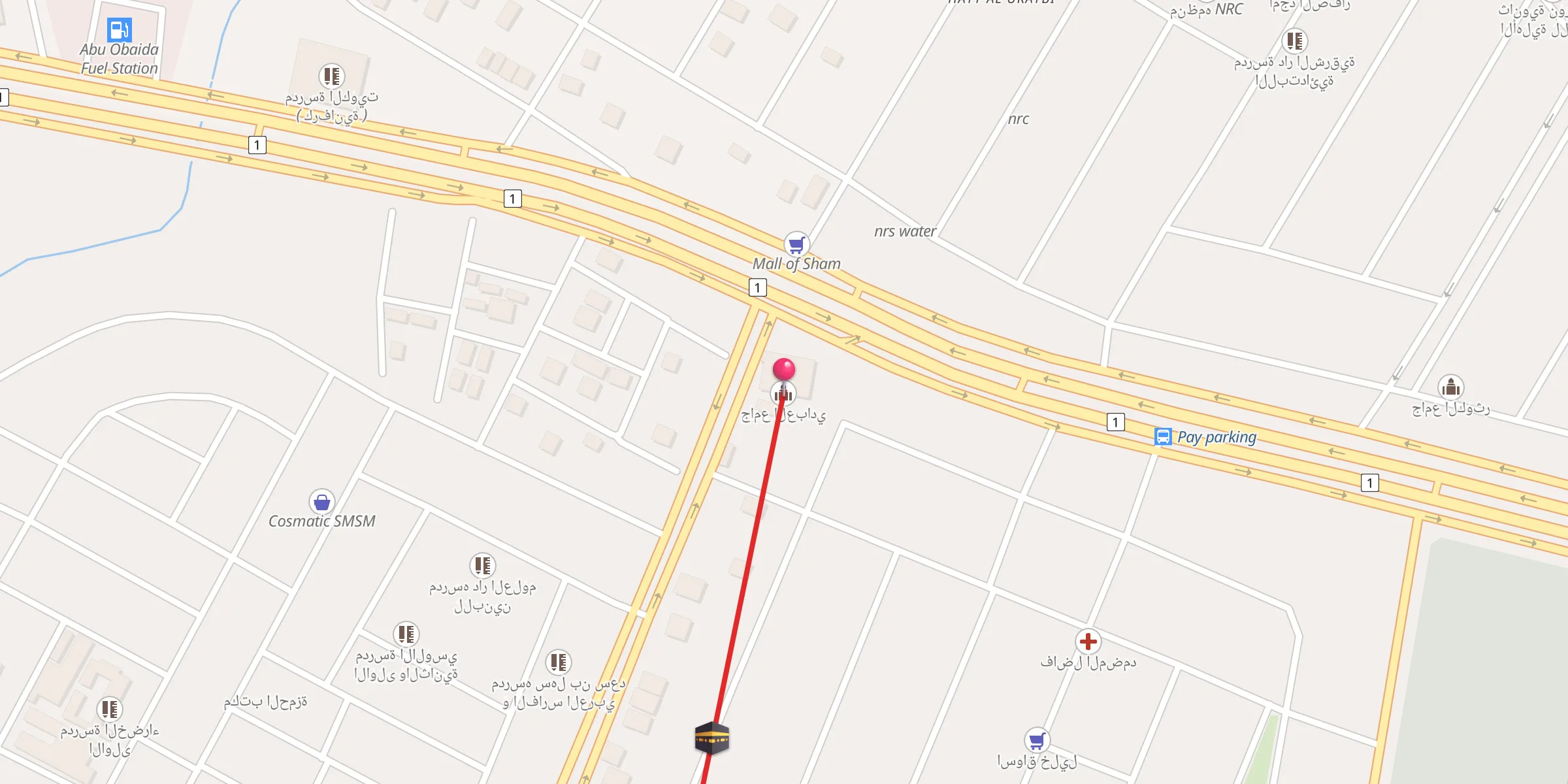 Carte de localisation : جامع العبادي