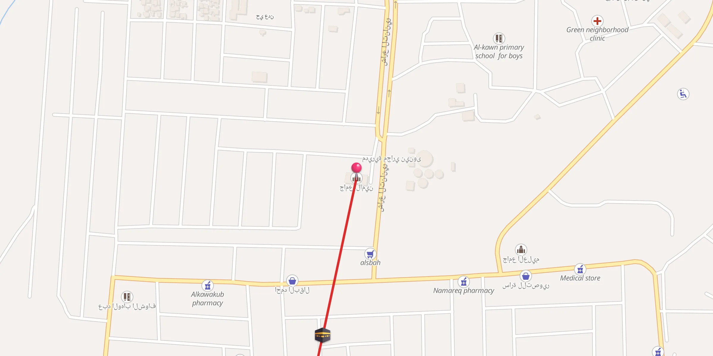 Carte de localisation : جامع الامين