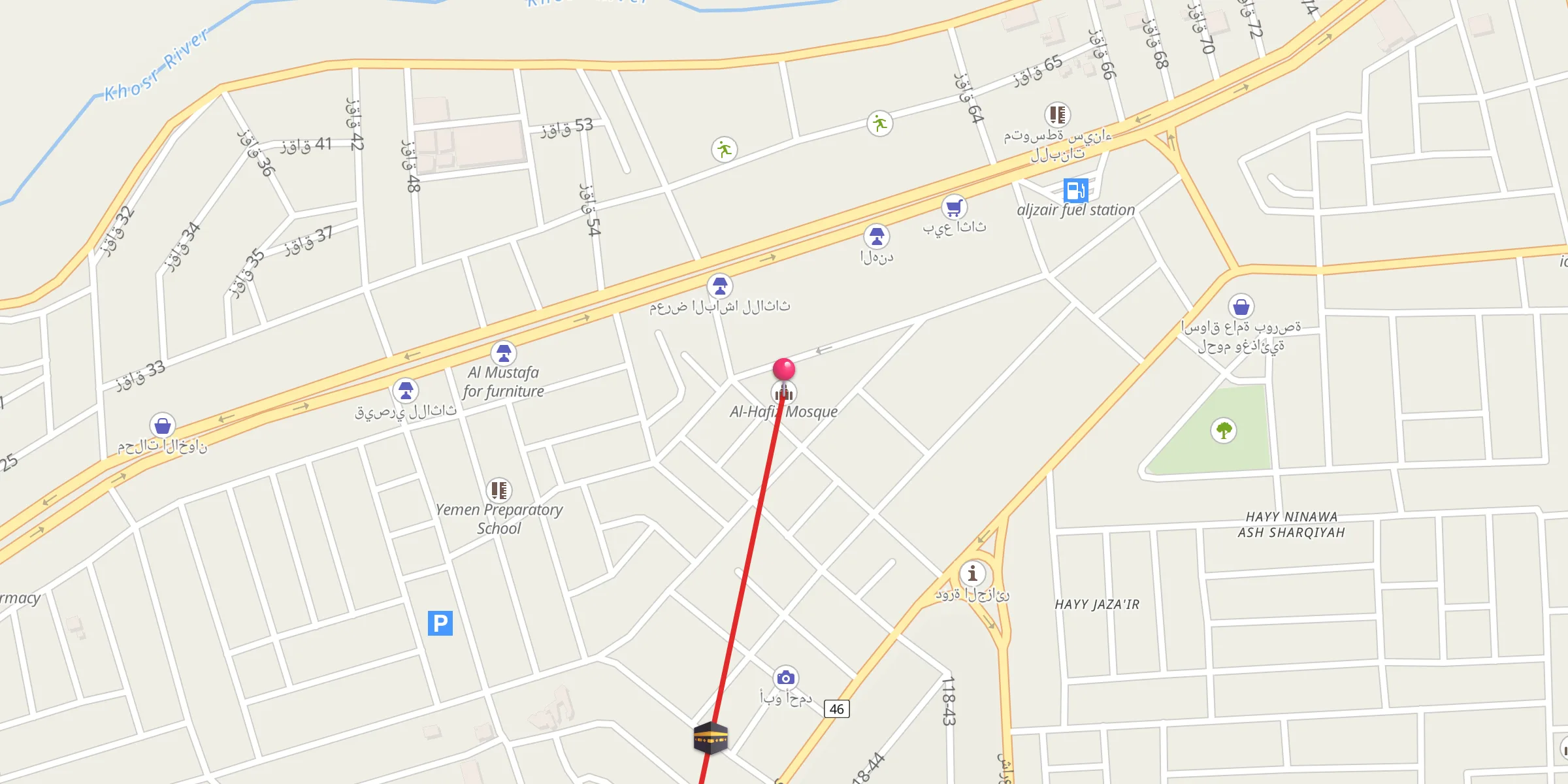 Carte de localisation : جامع الحافظ