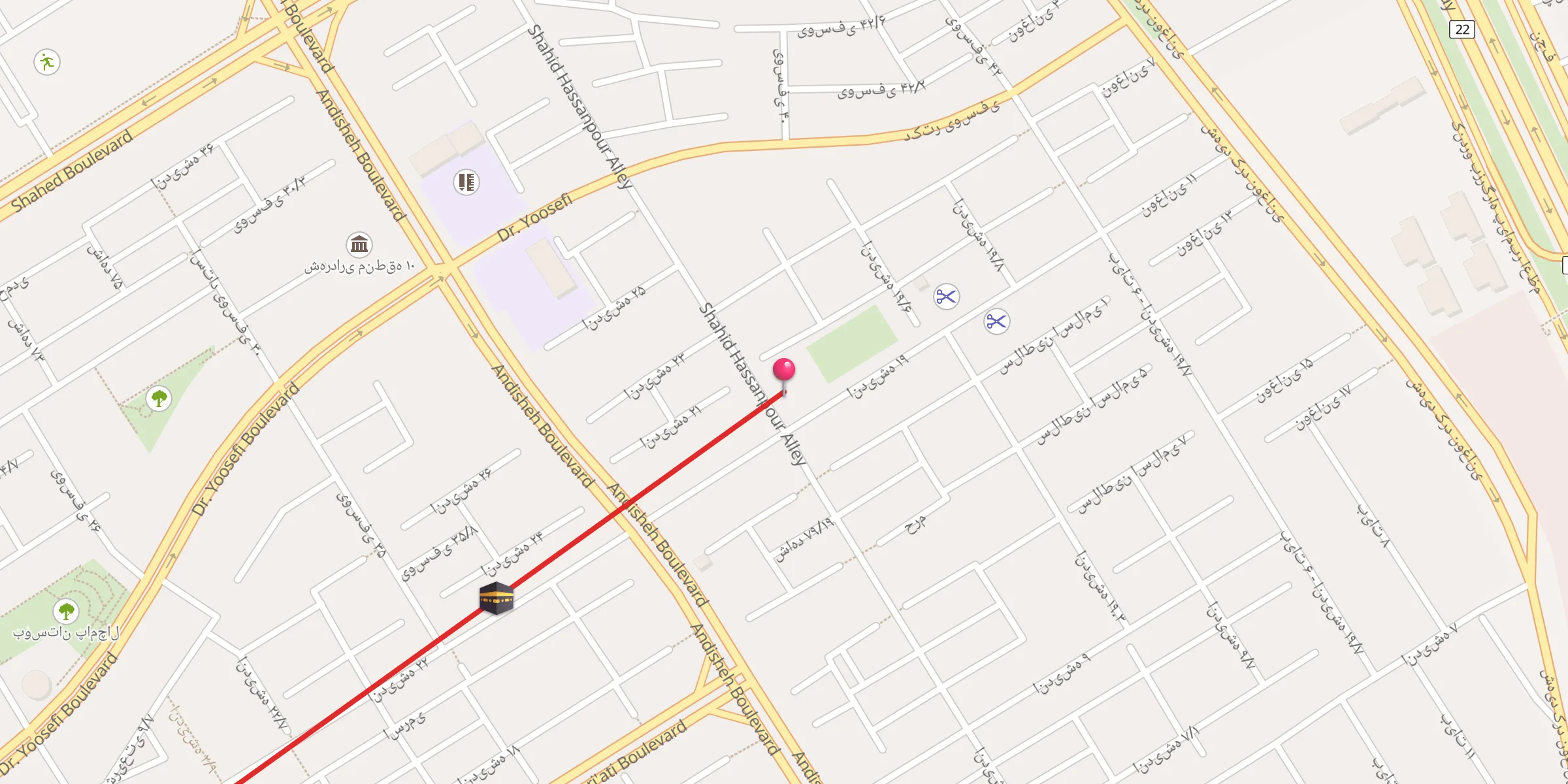 Carte de localisation : Emam Sajjad Mosque