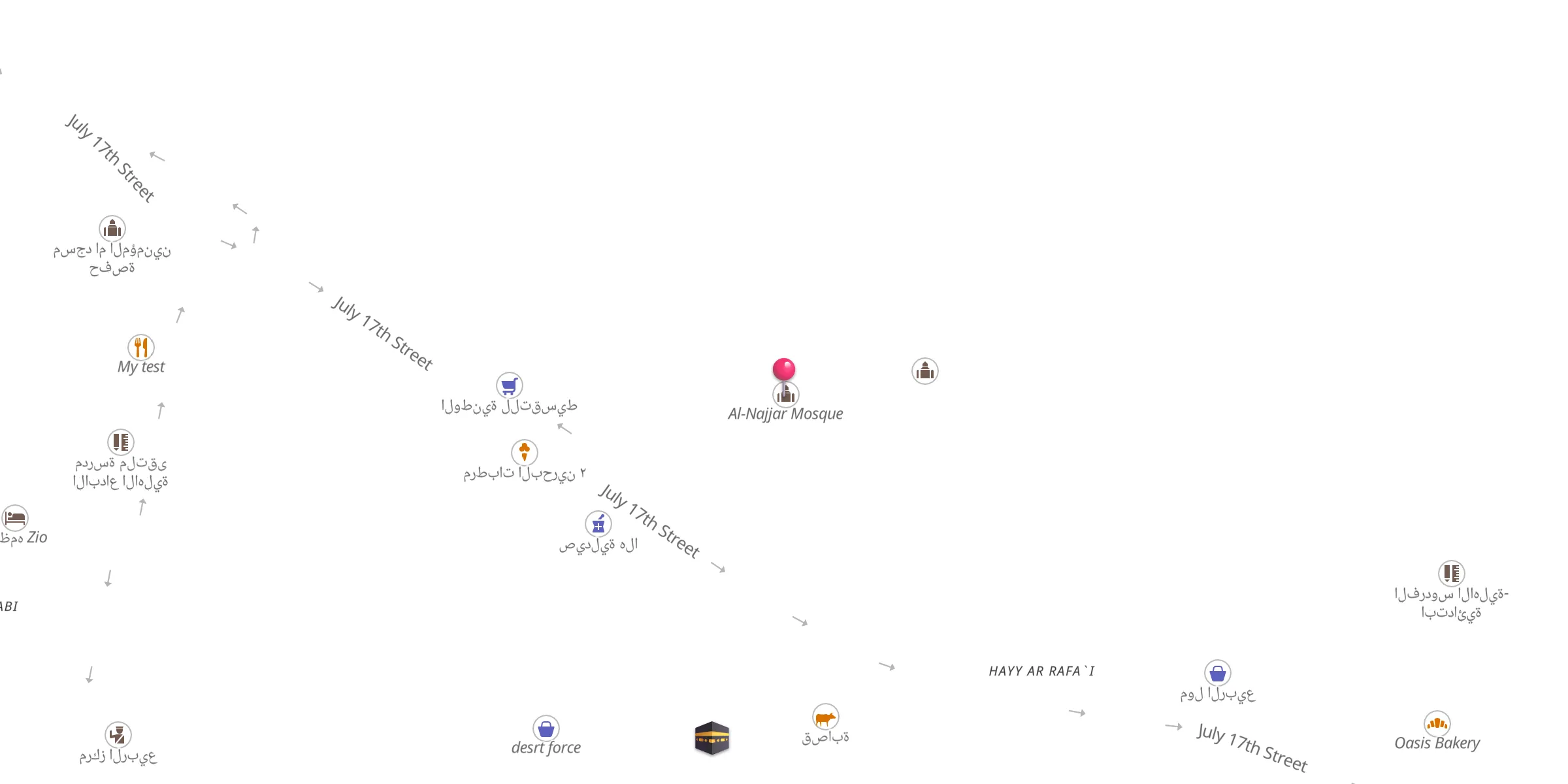 Carte de localisation : Al-Najjar Mosque