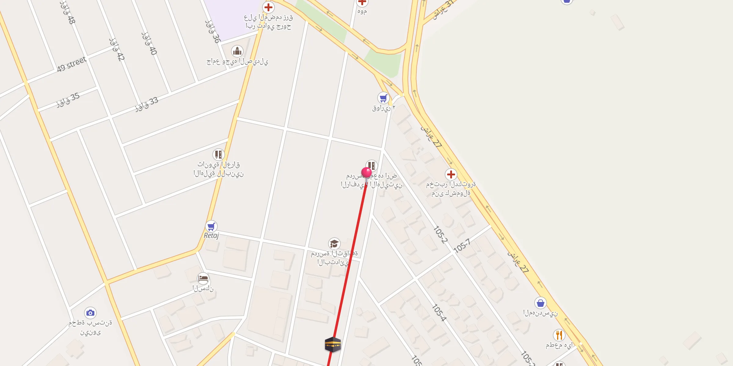 Carte de localisation : جامع الثقافة