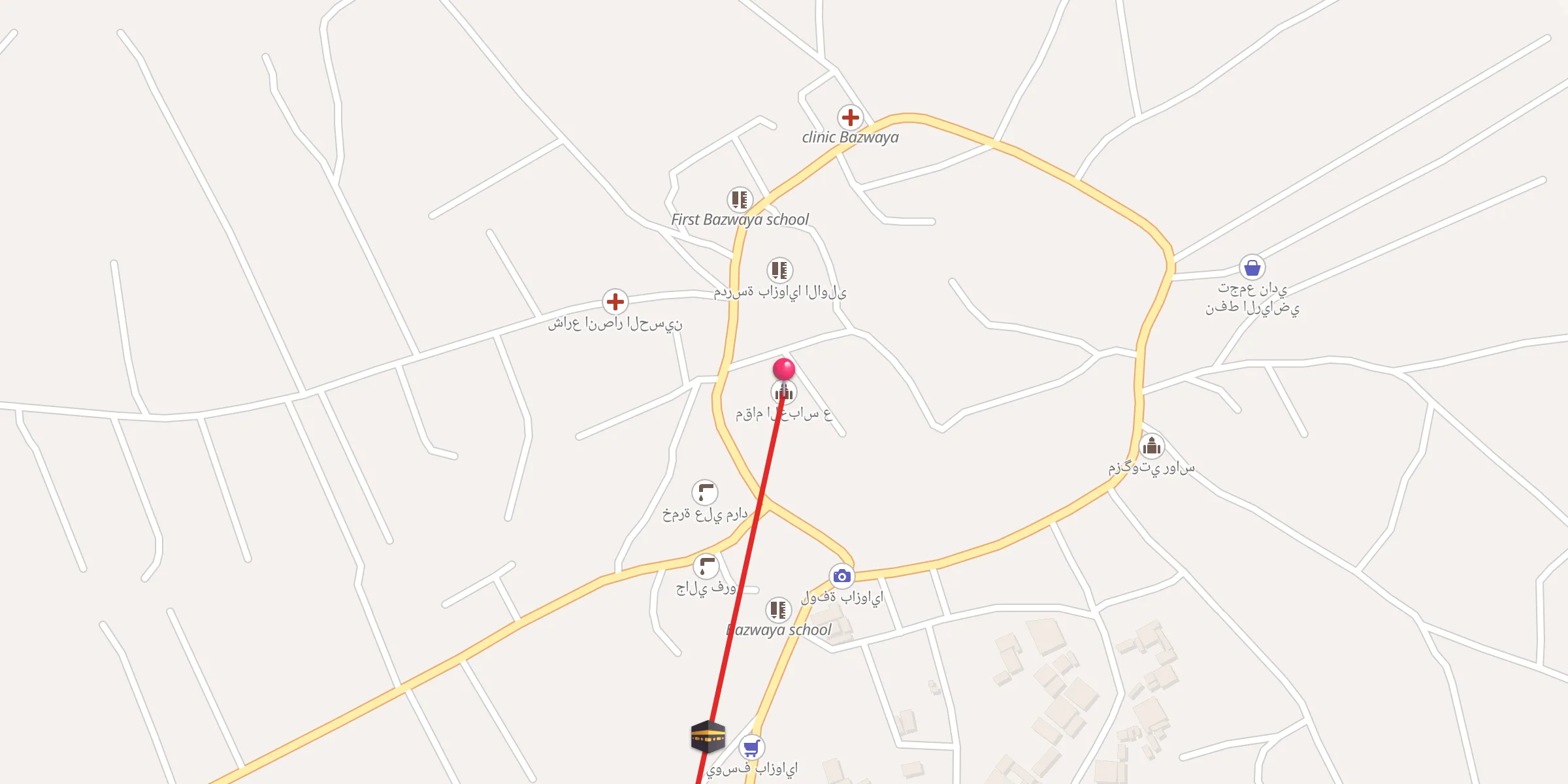 Carte de localisation : مقام العباس ع