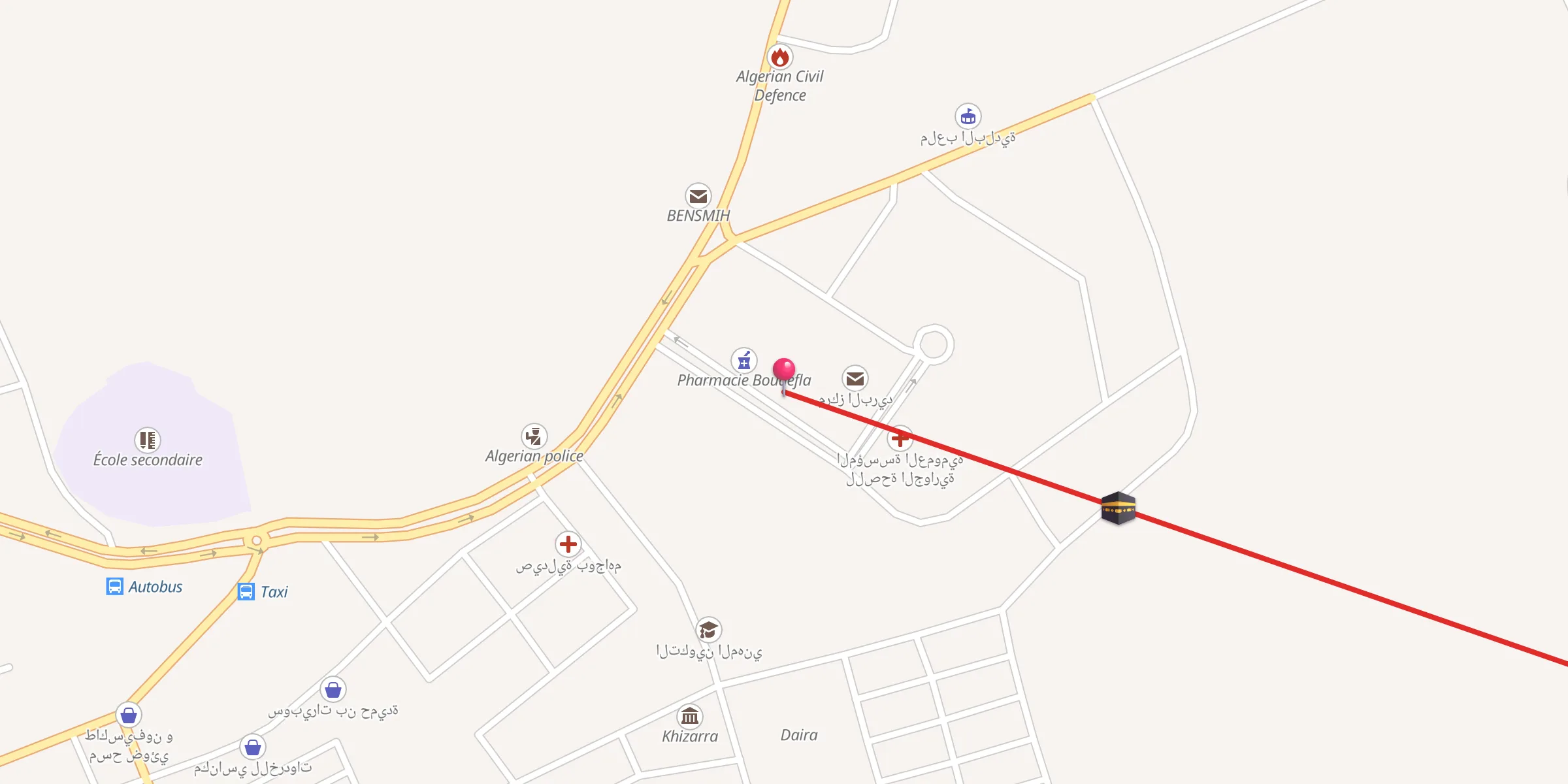 Carte de localisation : مسجد الإمام مسلم