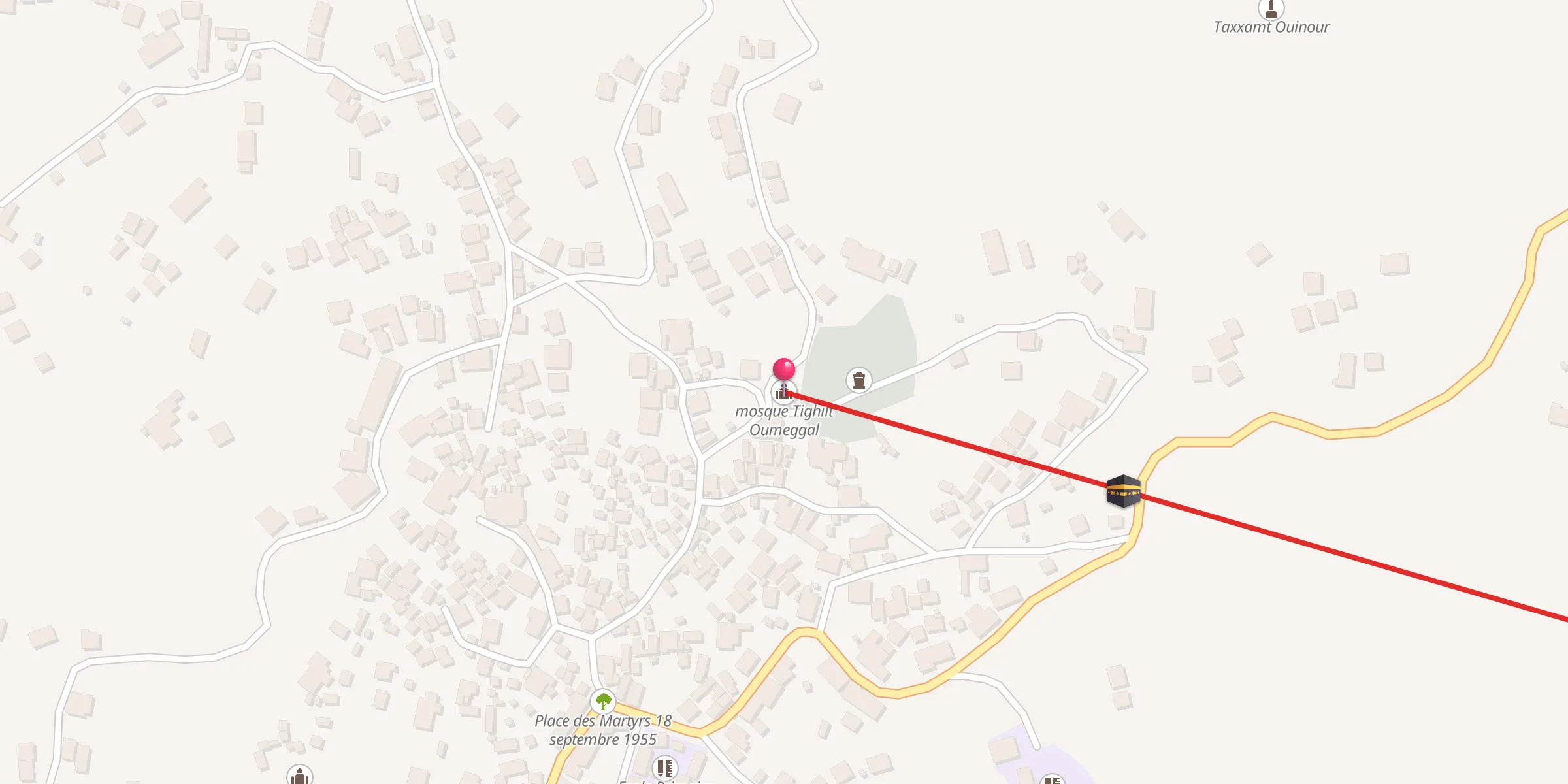 Carte de localisation : mosque Tighilt Oumeggal