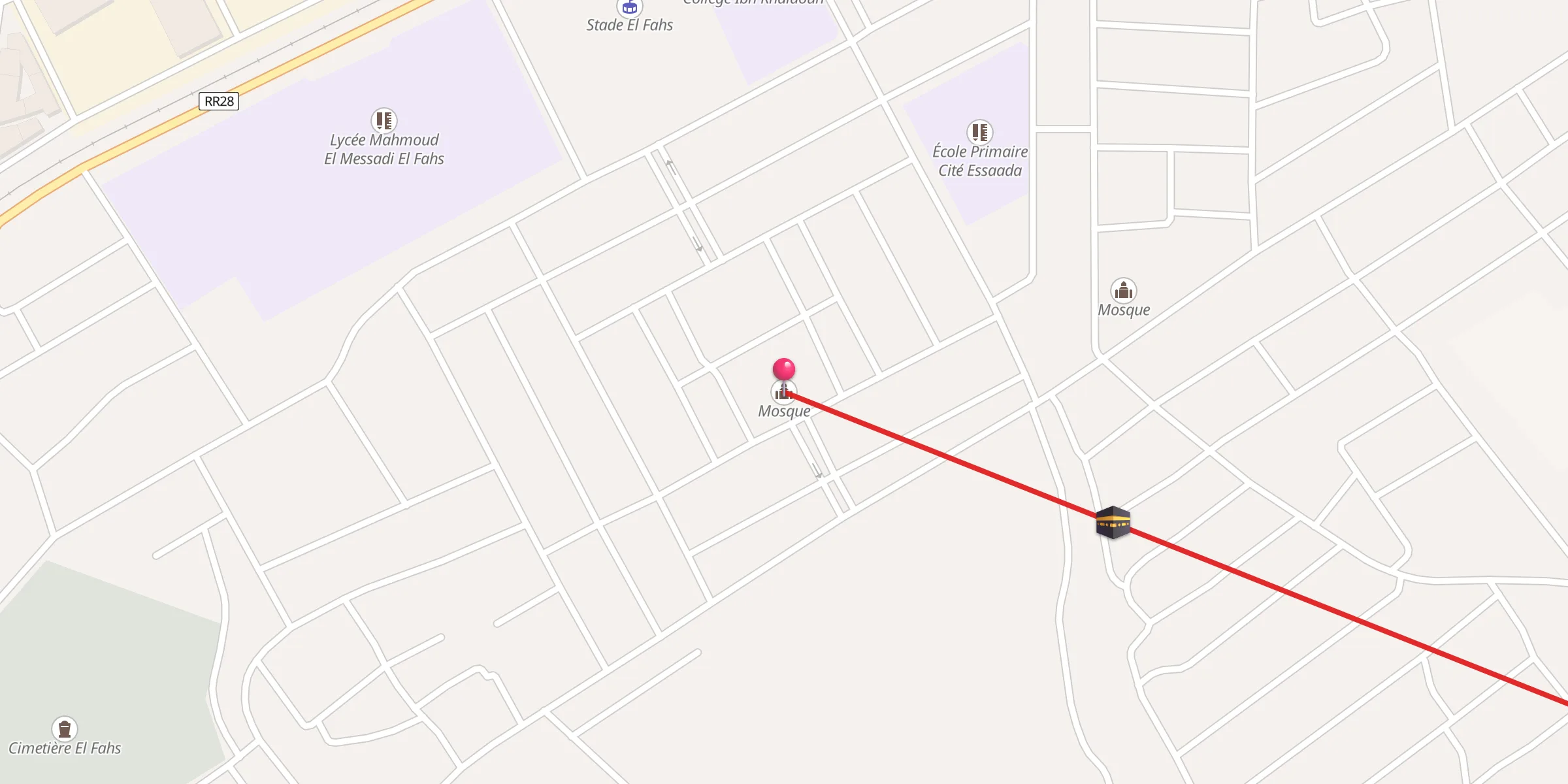 Carte de localisation : جامع السعادة