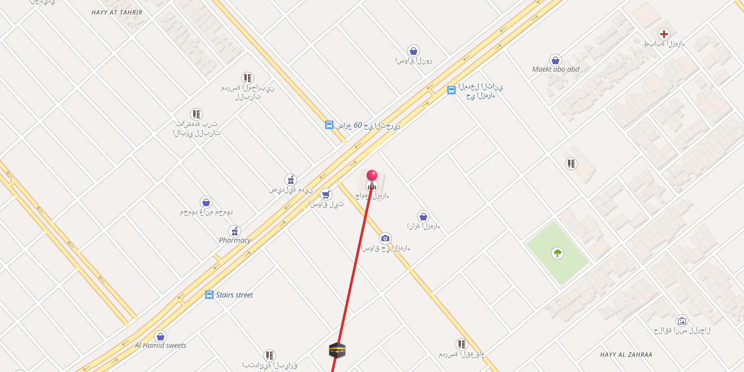 Carte de localisation : جامع الزهراء