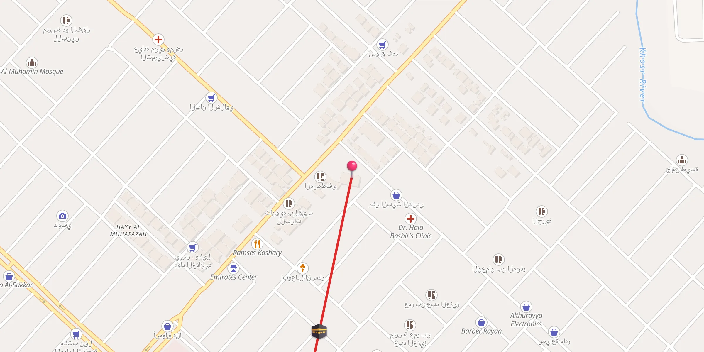 Carte de localisation : جامع الرحمة