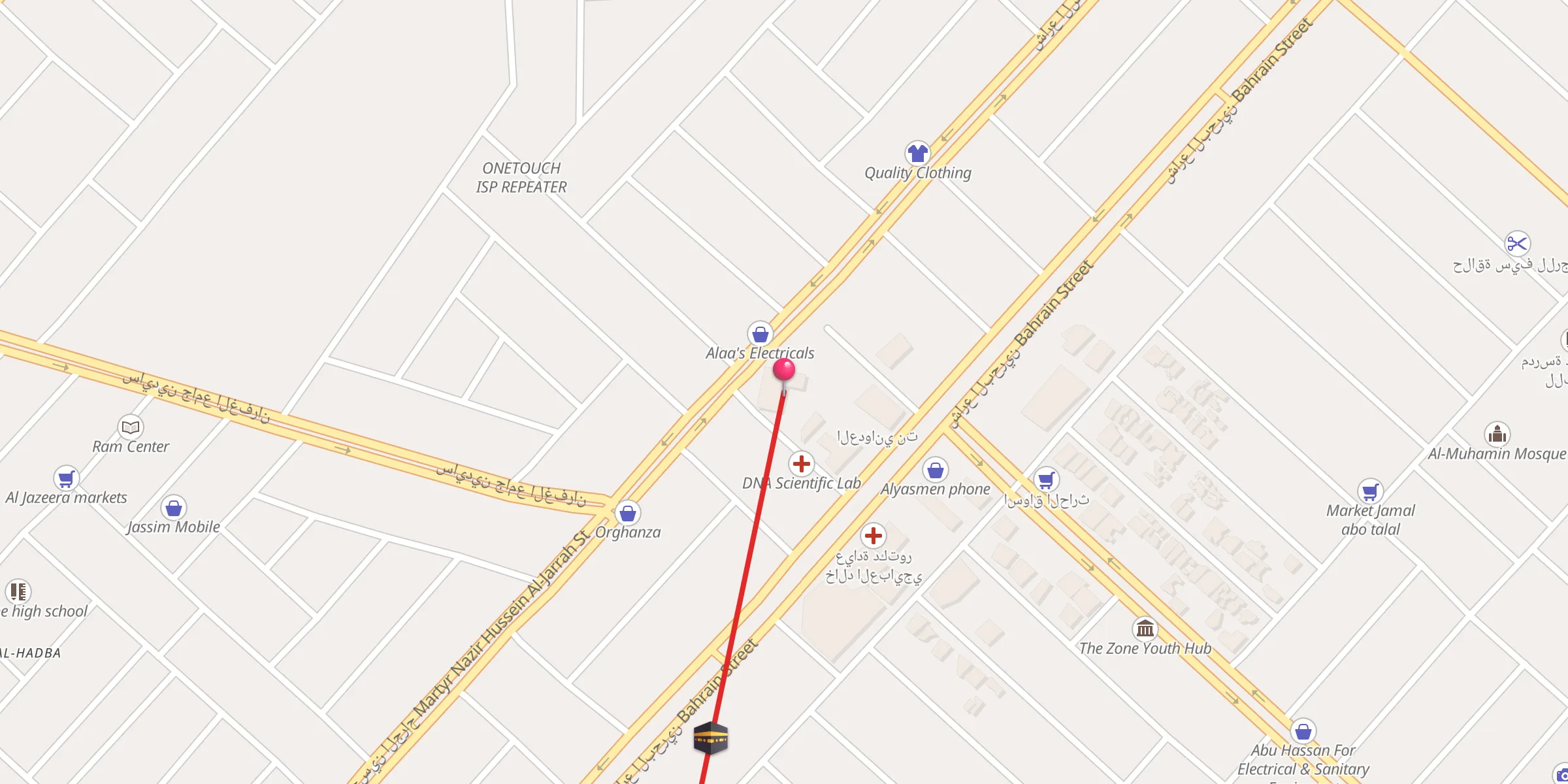 Carte de localisation : جامع الذكوان