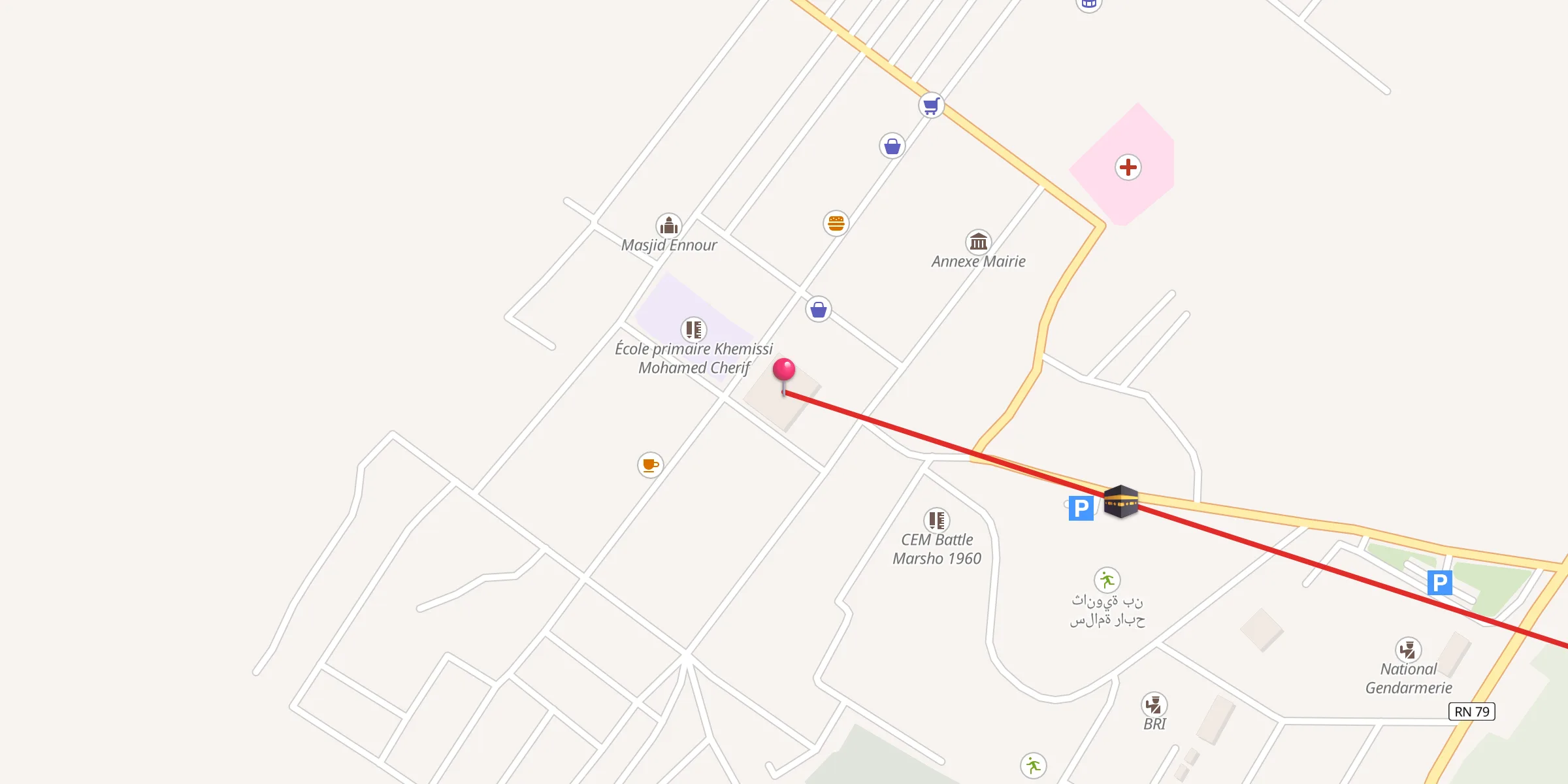 Carte de localisation : Mosquée Omar Ibn El Khattab