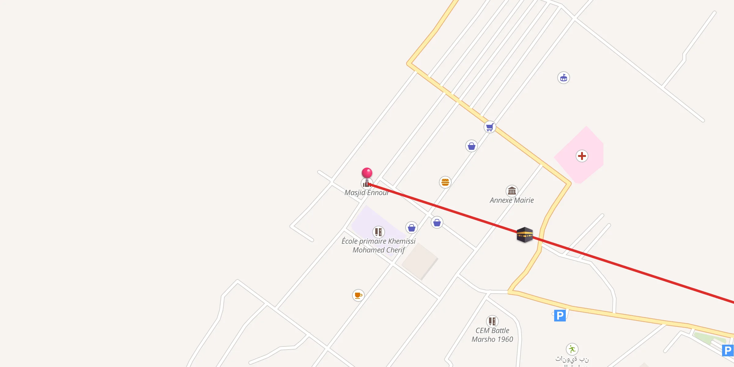 Carte de localisation : Masjid Ennour