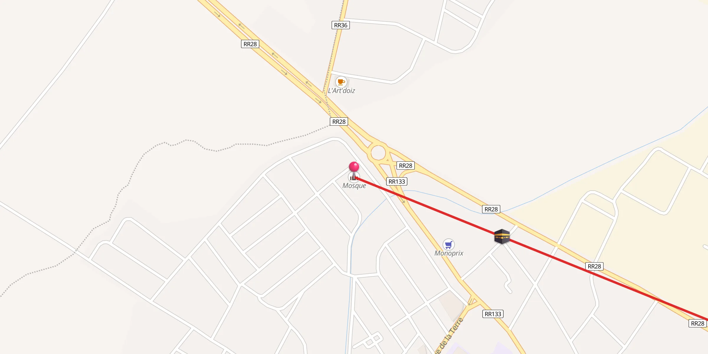 Carte de localisation : جامع الغفران