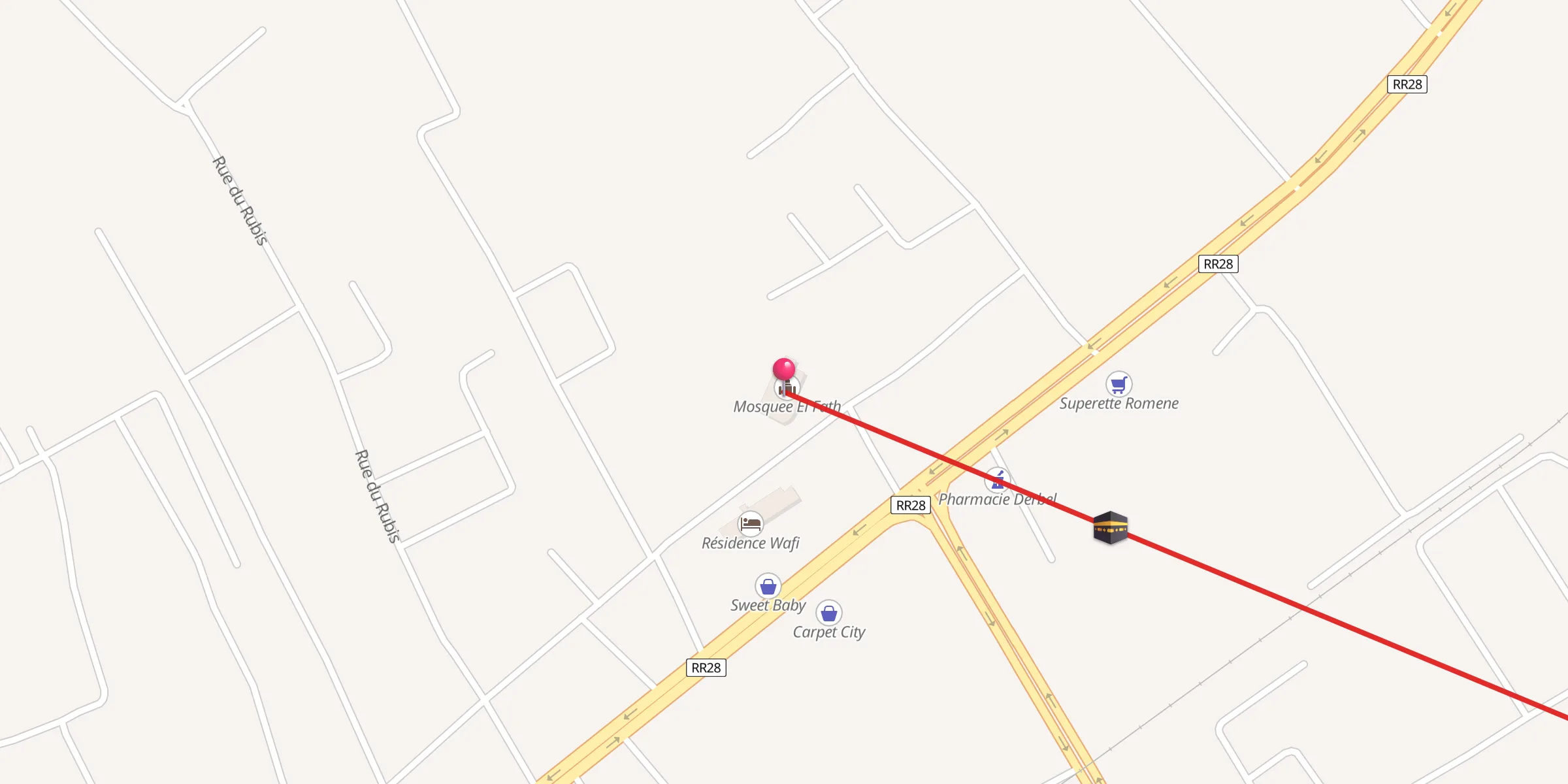 Carte de localisation : Mosquee El Fath