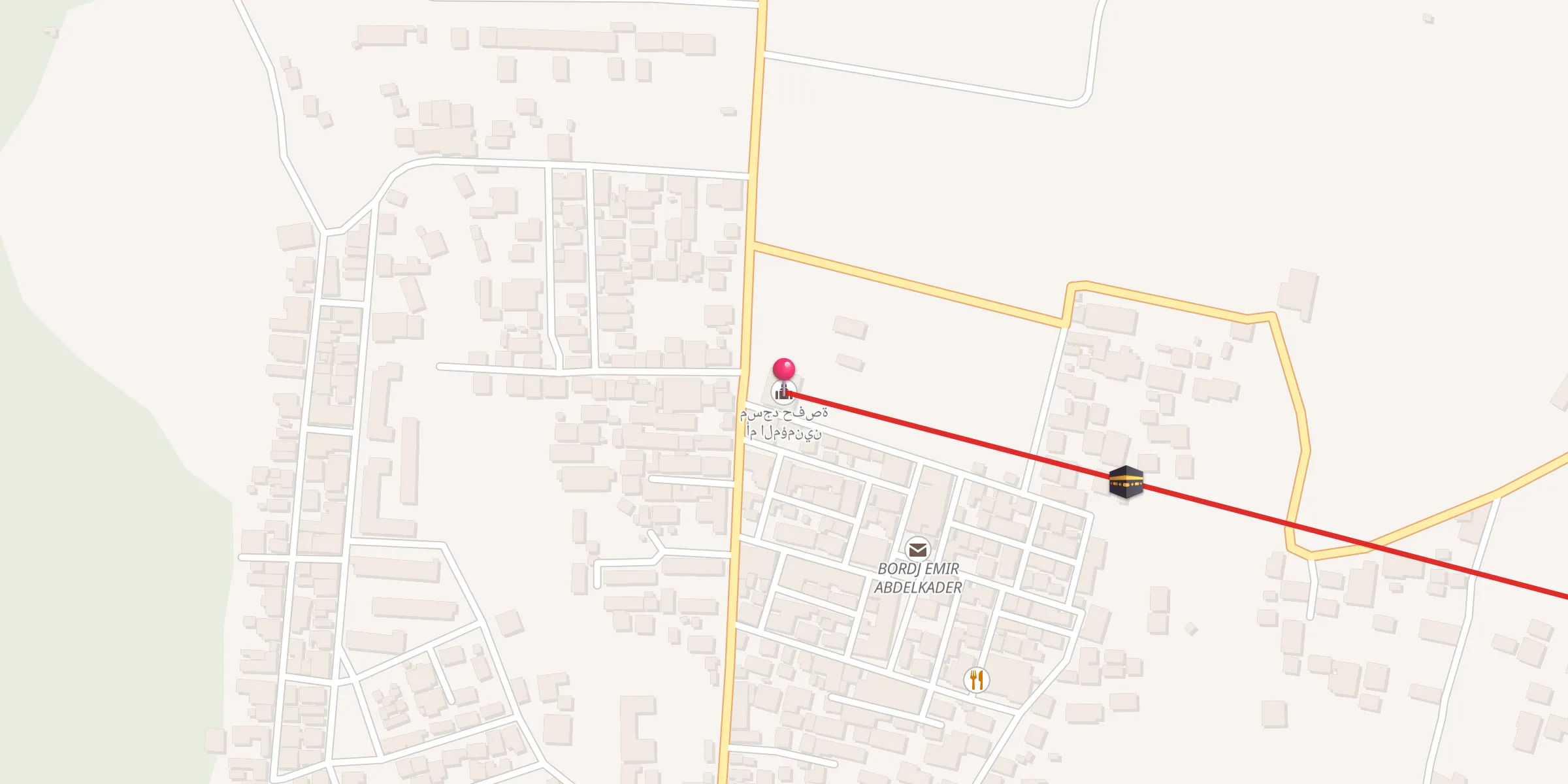 Carte de localisation : مسجد حفصة أم المؤمنين