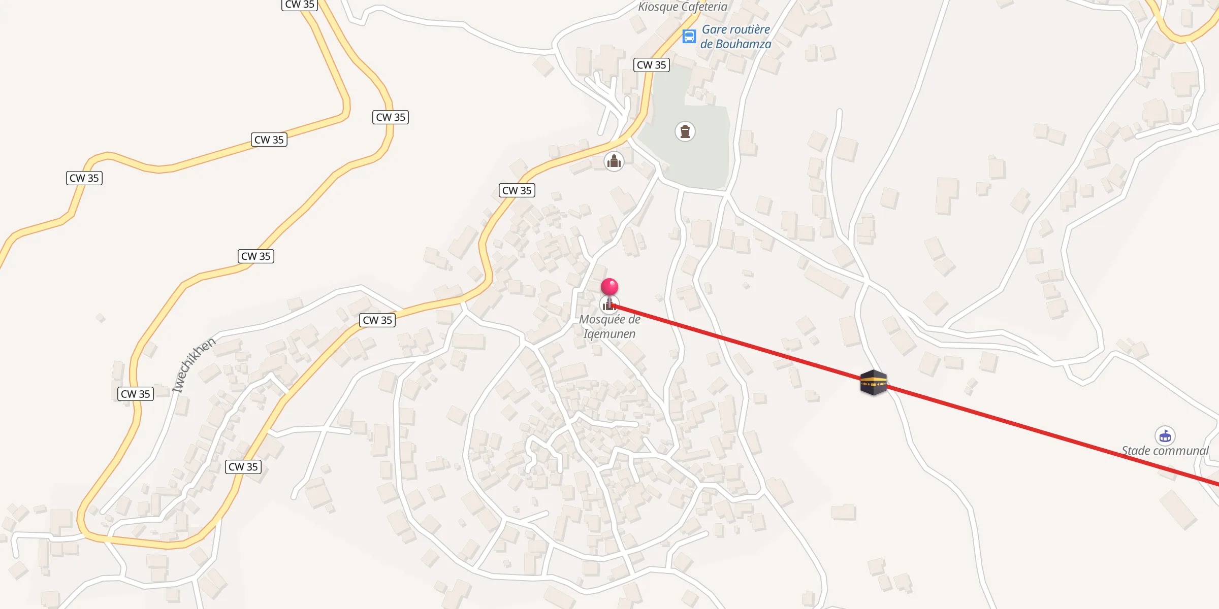 Carte de localisation : Mosquée de Iqemunen