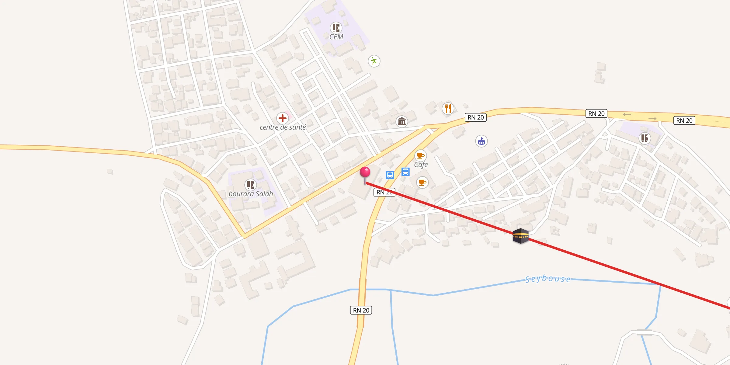 Carte de localisation : Mosquée Tahar Dahmoune