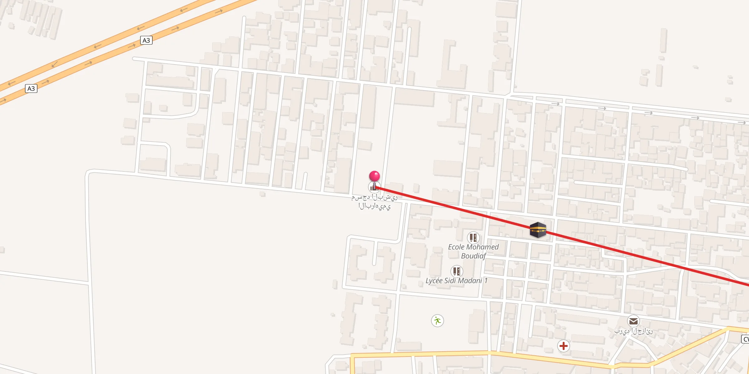 Carte de localisation : مسجد البشير الابراهيمي
