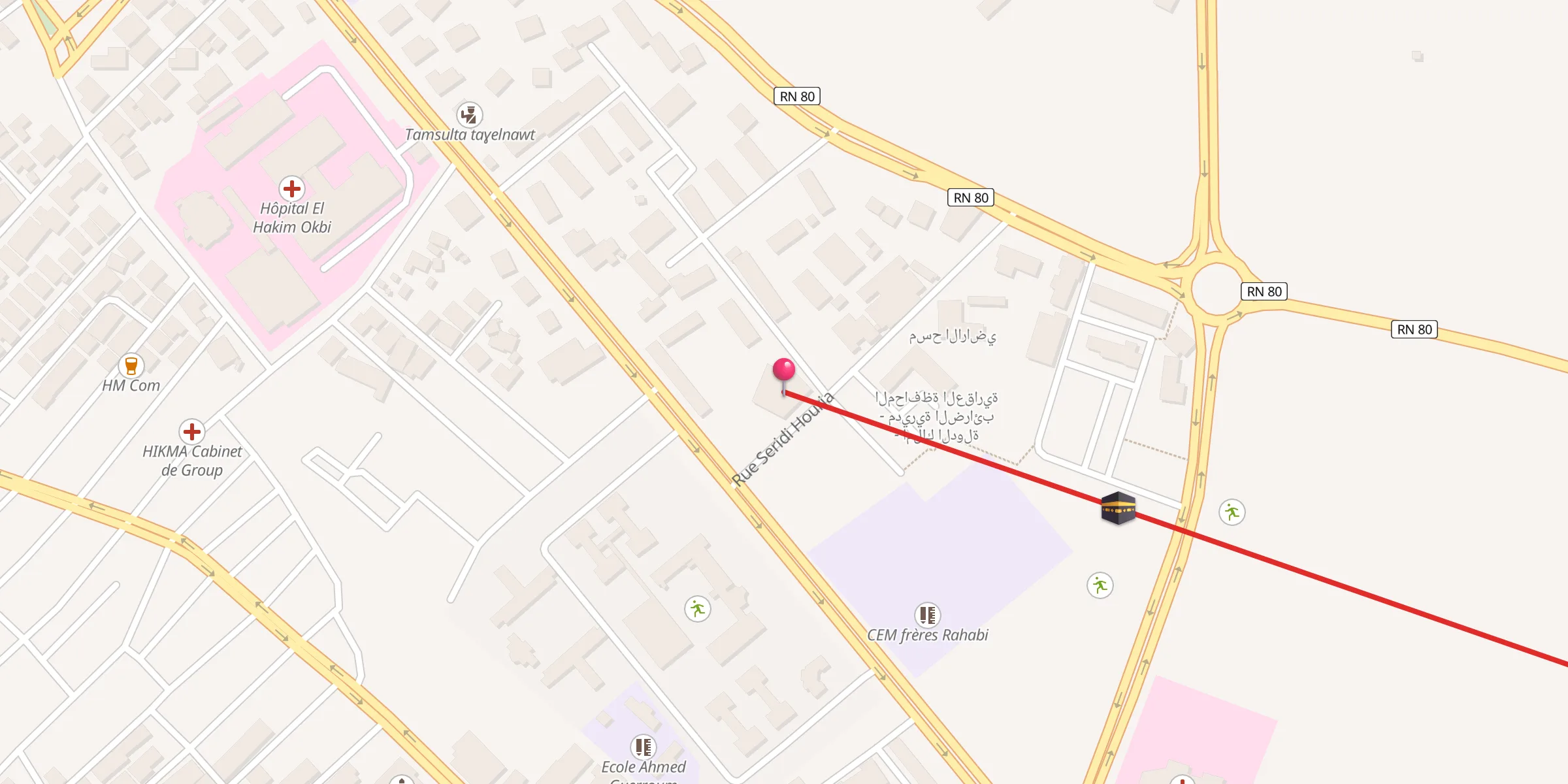 Carte de localisation : مسجد الإيمان