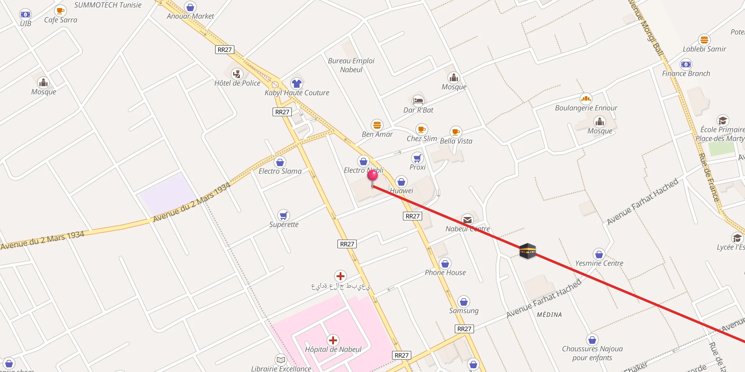 Carte de localisation : جامع السلام