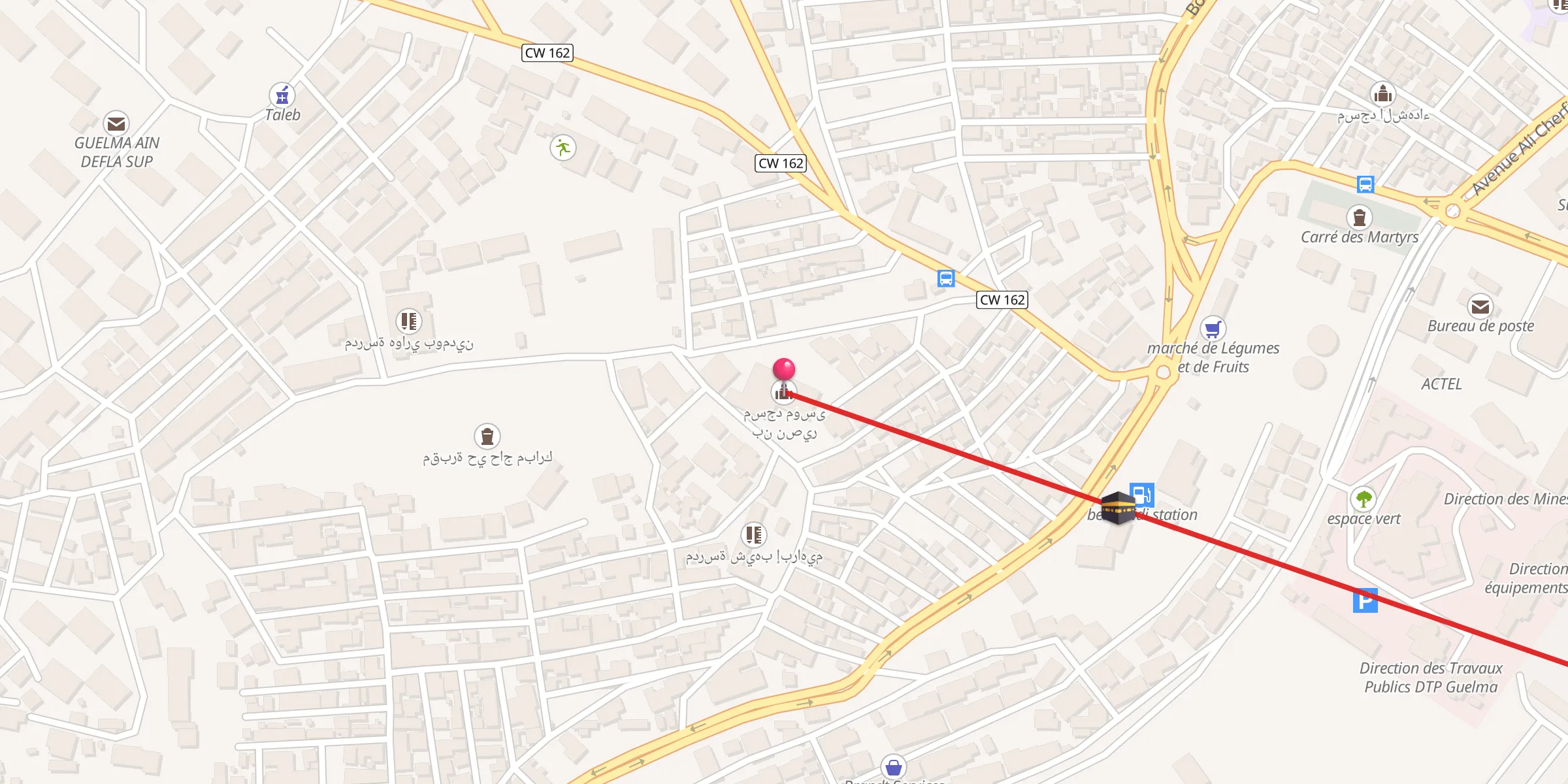 Carte de localisation : مسجد موسى بن نصير