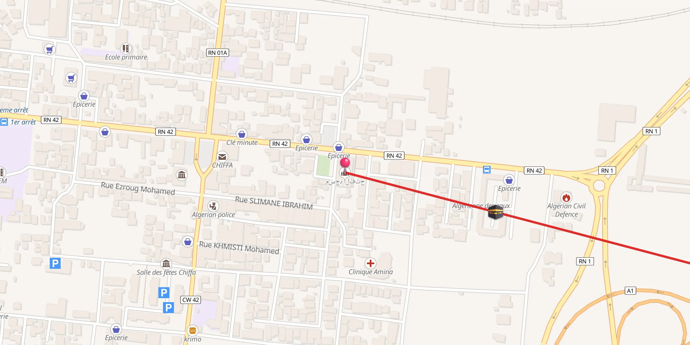 Carte de localisation : مسجد الفتح