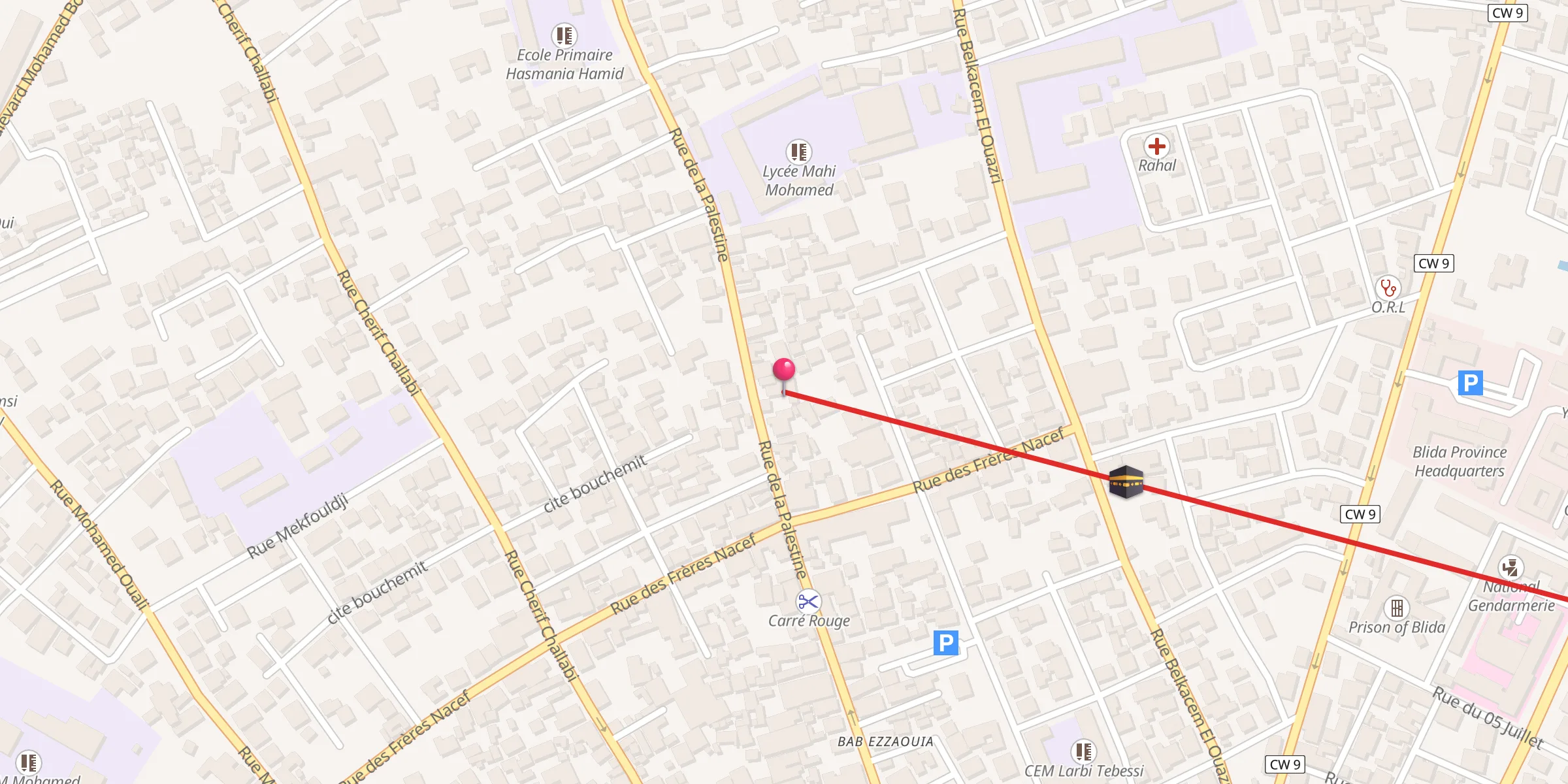 Carte de localisation : مسجد حدوش عبد القادر