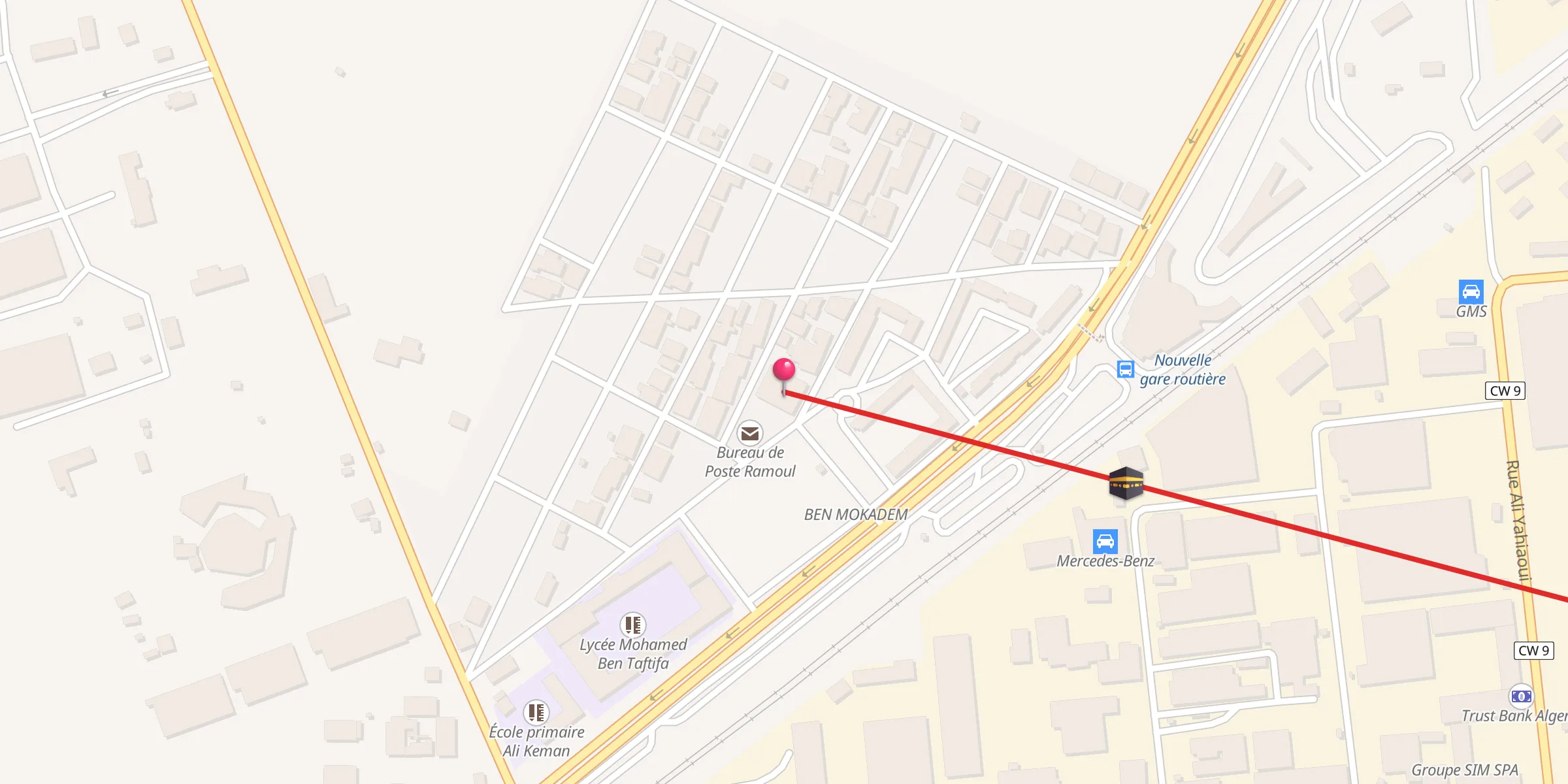 Carte de localisation : Mosquée Saad Ibn Abi Waqas