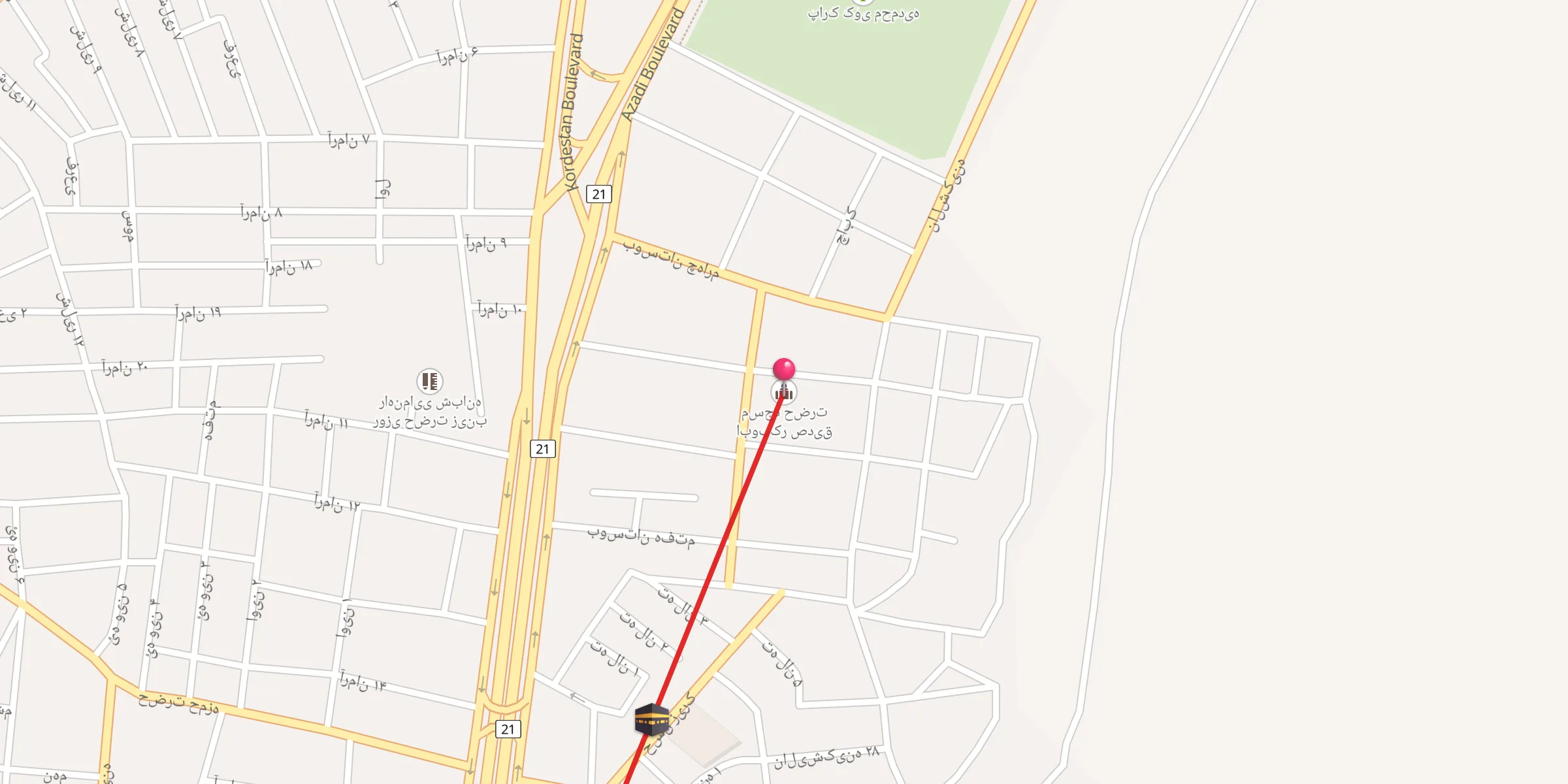 Carte de localisation : مسجد حضرت ابوبکر صدیق
