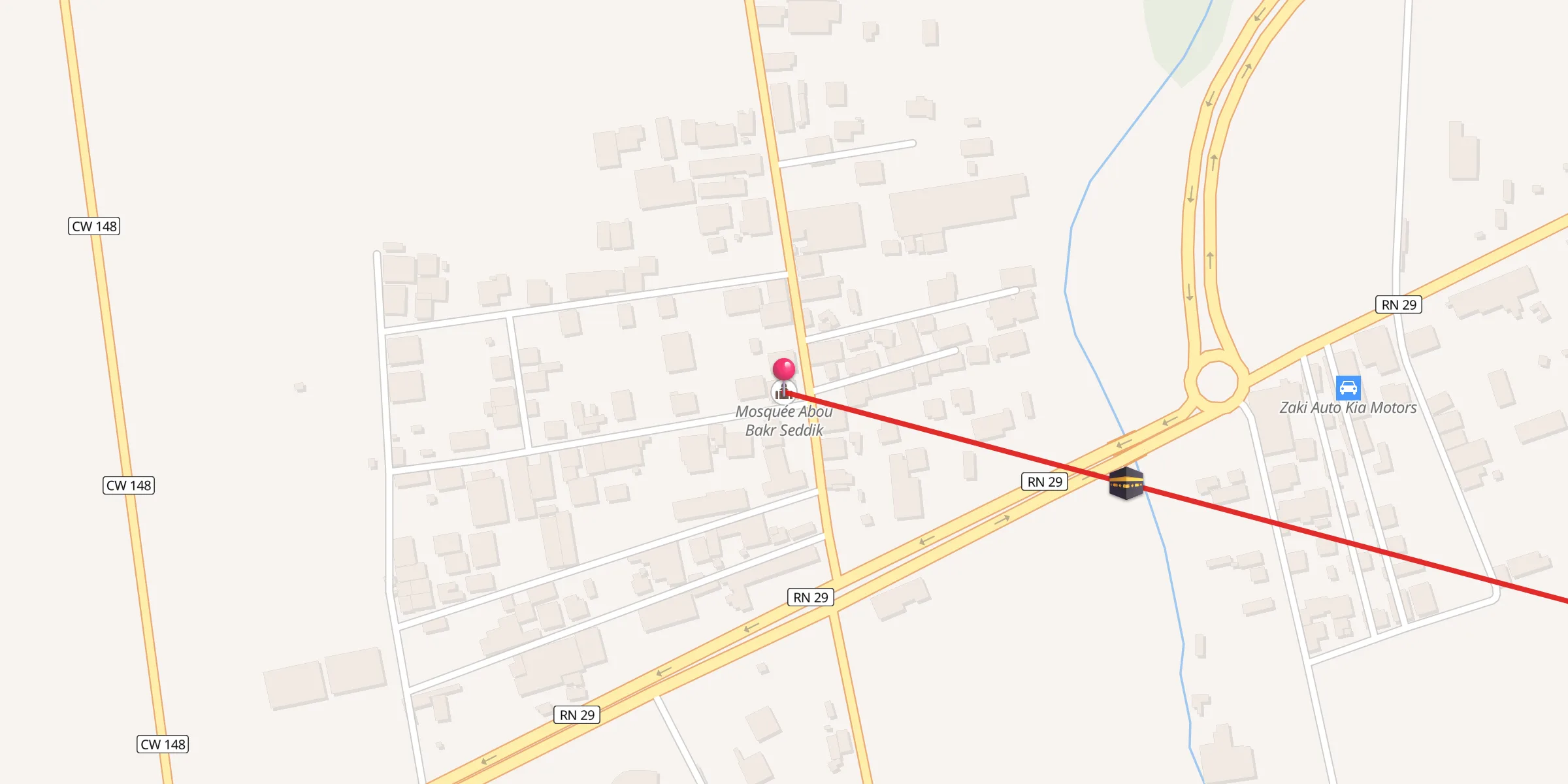 Carte de localisation : Mosquée Abou Bakr Seddik