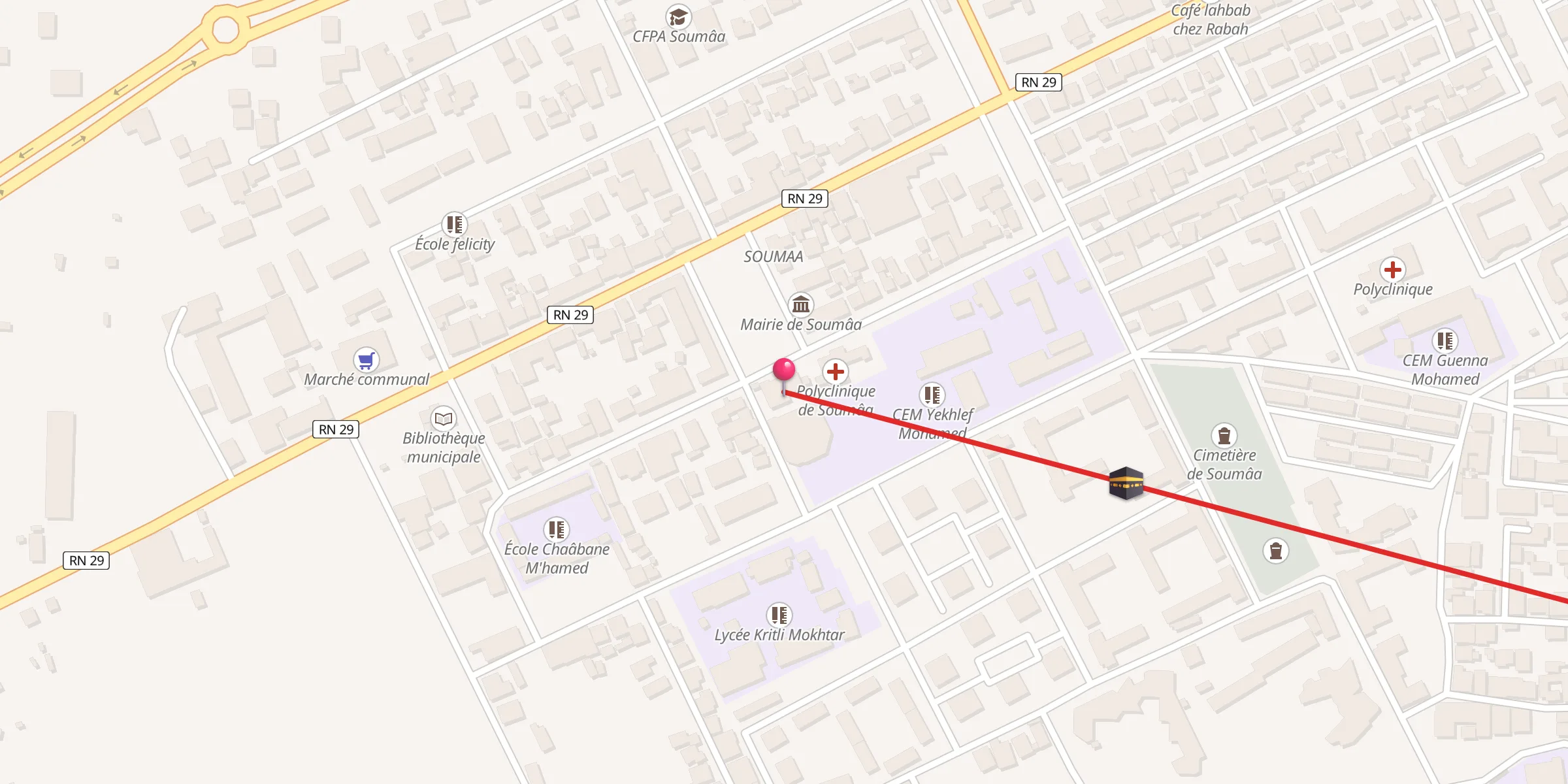 Carte de localisation : Mosquée Emir Abdelkader